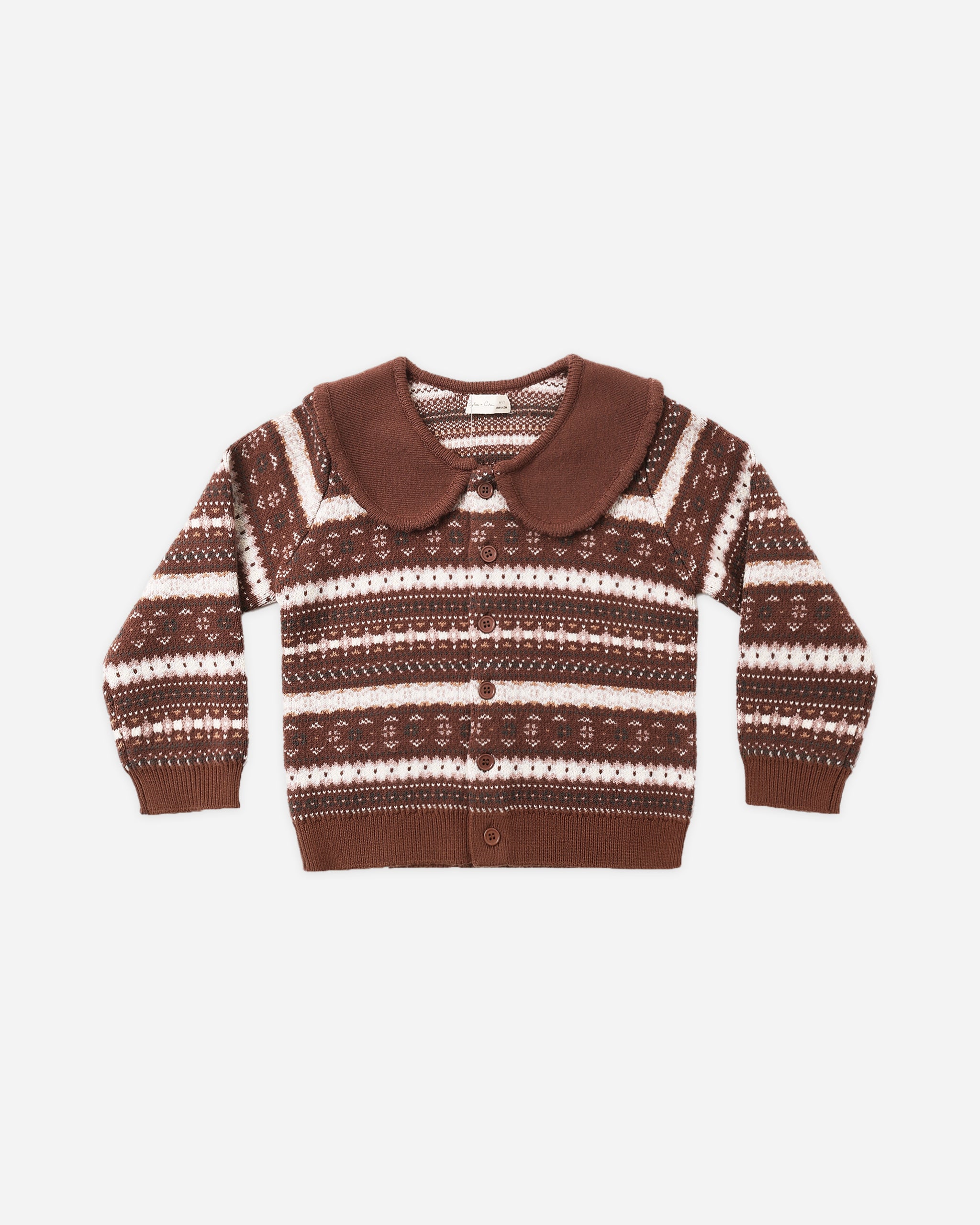Fair Isle Cardigan Mulberry Stripe - Rylee + Cru | Kids Clothes | Trendy Baby Clothes | Modern Infant Outfits |