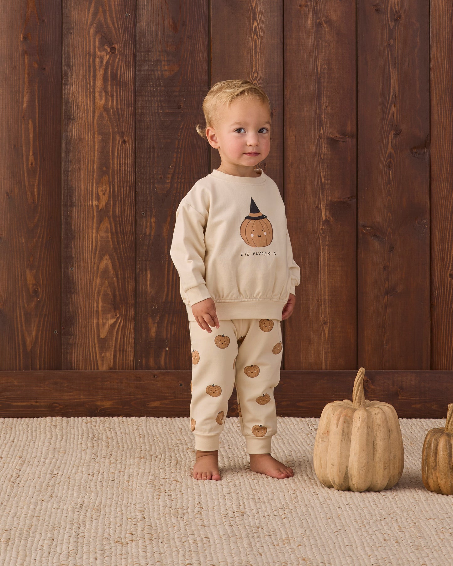 Relaxed Fleece Sweatshirt Lil Pumpkin - Rylee + Cru | Kids Clothes | Trendy Baby Clothes | Modern Infant Outfits |