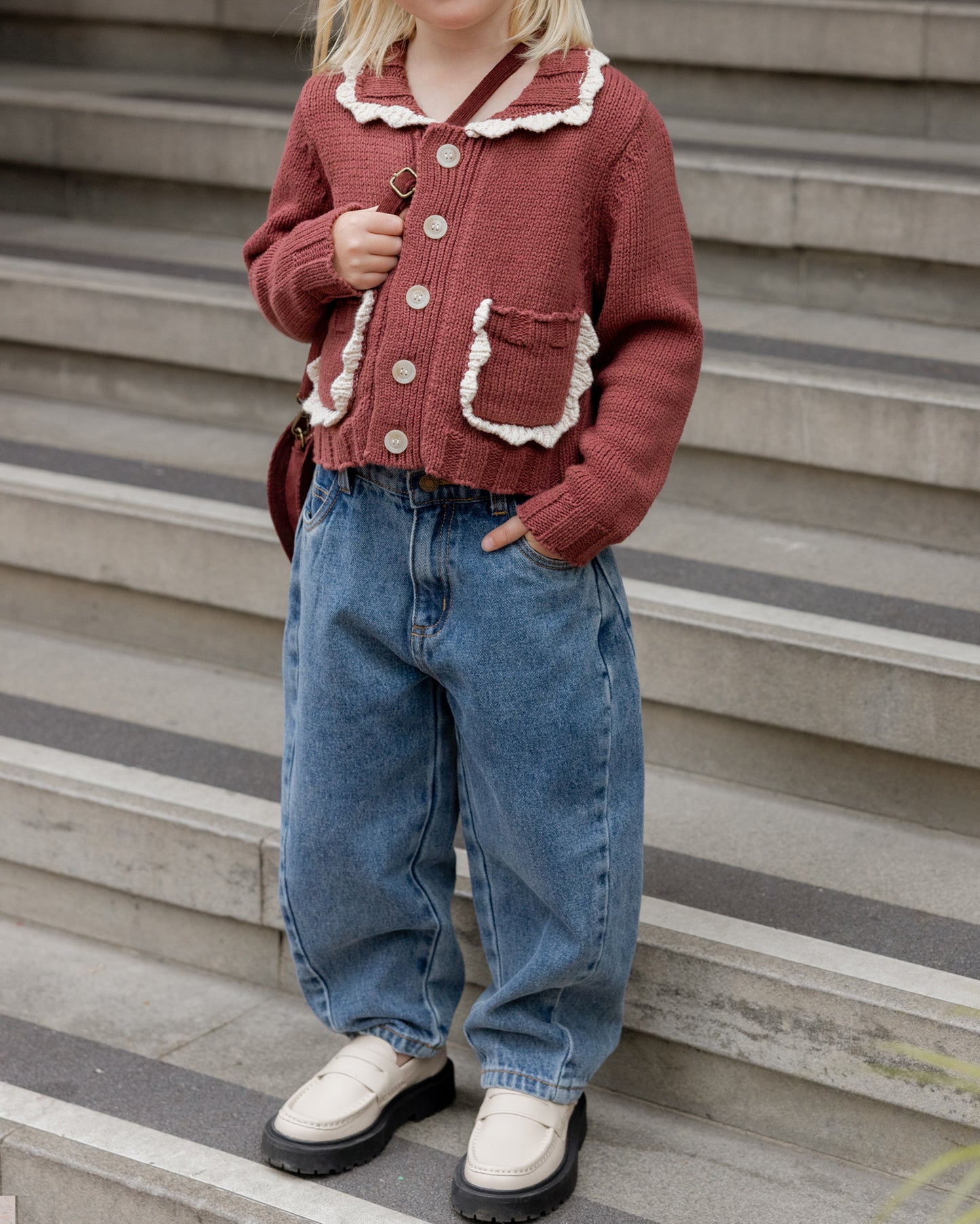 Barrel Pant || Indigo Denim - Rylee + Cru | Kids Clothes | Trendy Baby Clothes | Modern Infant Outfits |