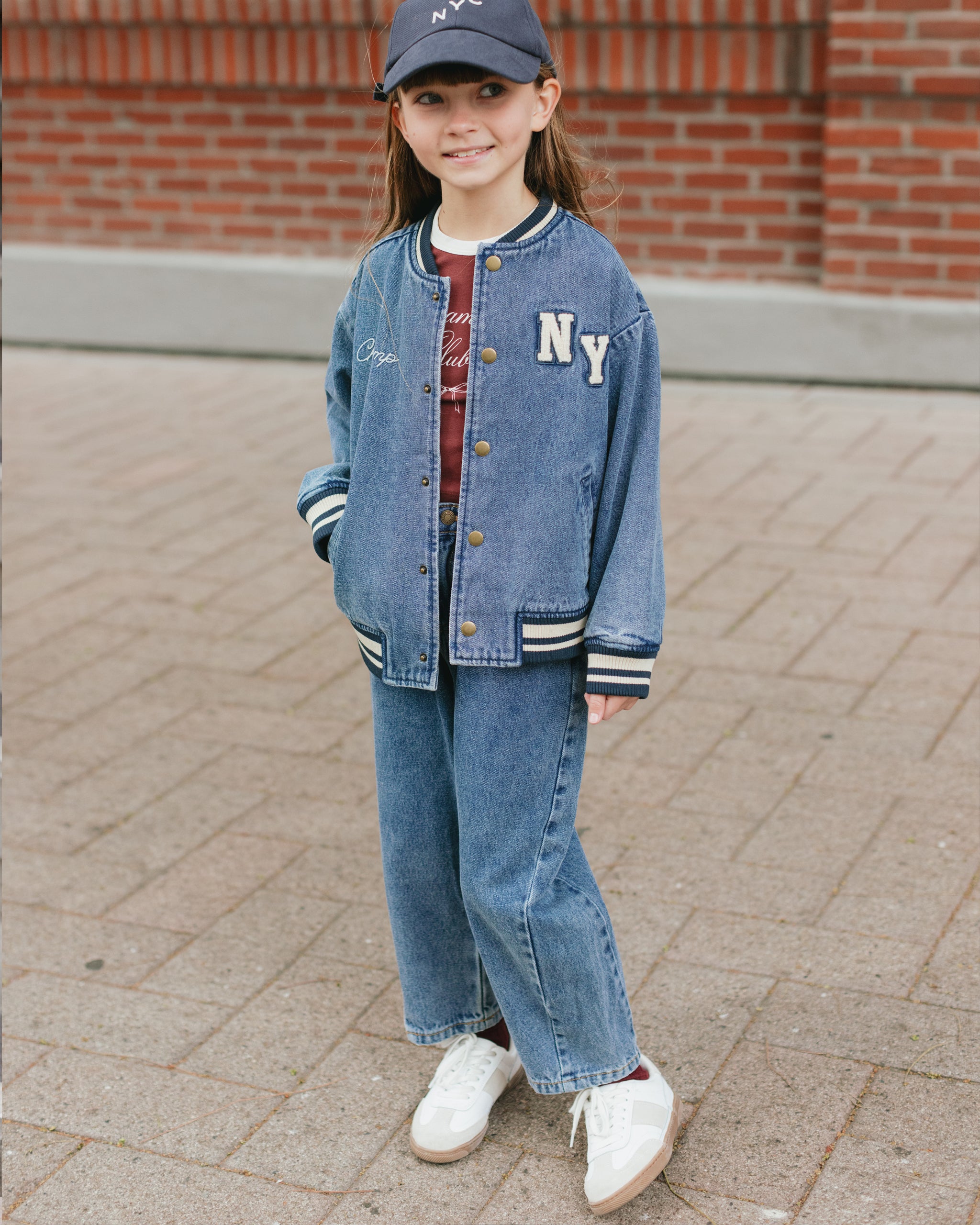 Barrel Pant || Indigo Denim - Rylee + Cru | Kids Clothes | Trendy Baby Clothes | Modern Infant Outfits |