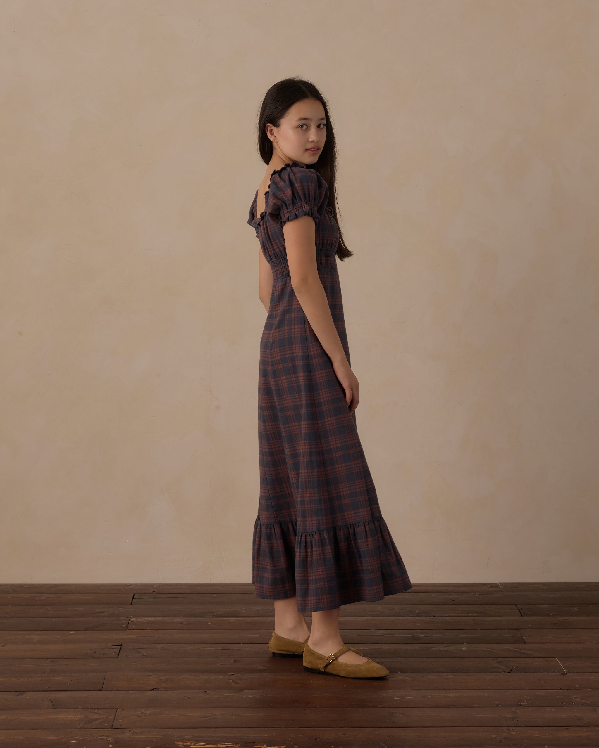 Teen Lana Dress Midnight Plaid - Rylee + Cru | Kids Clothes | Trendy Baby Clothes | Modern Infant Outfits |