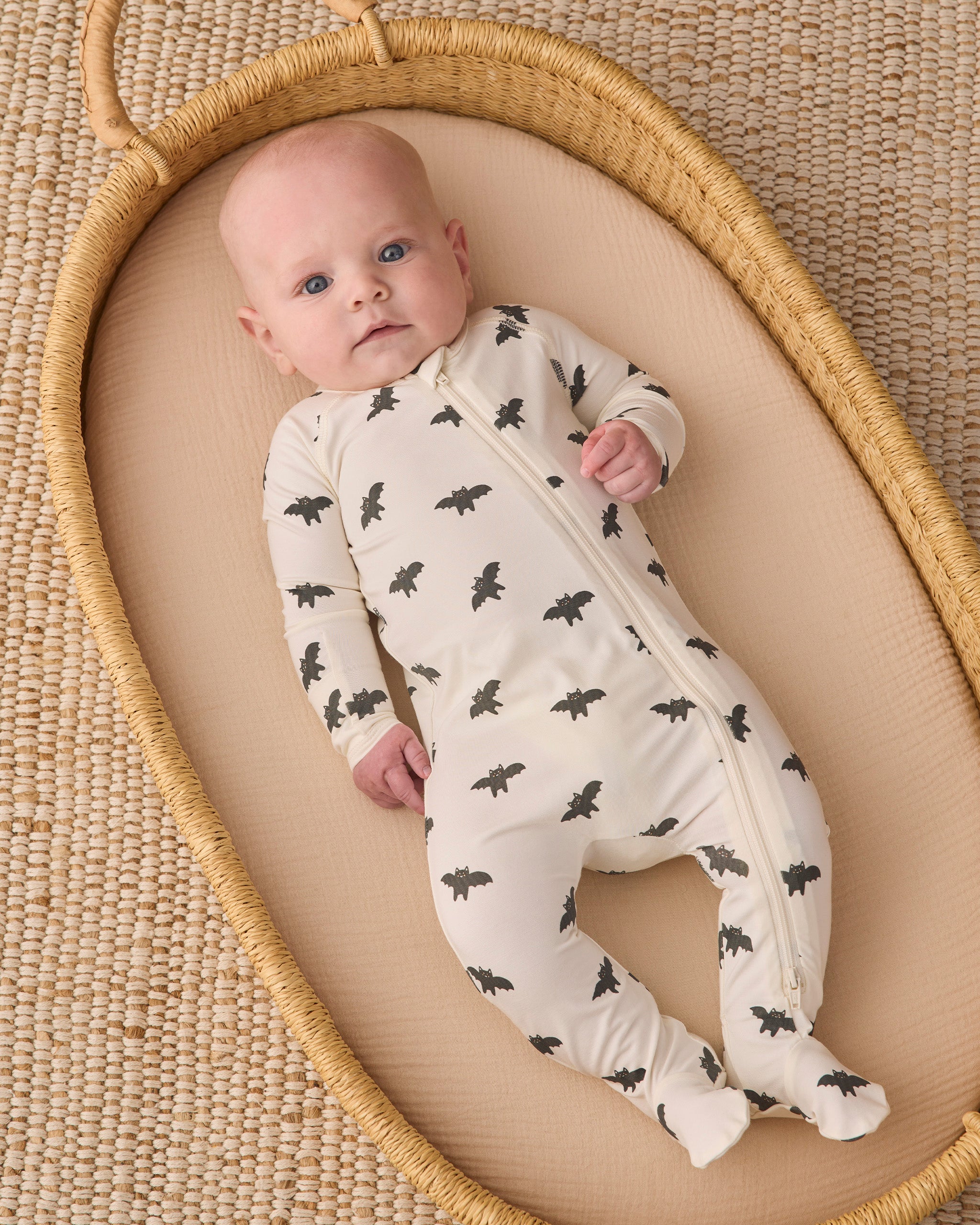 Bamboo Zip Footie Bats - Rylee + Cru | Kids Clothes | Trendy Baby Clothes | Modern Infant Outfits |