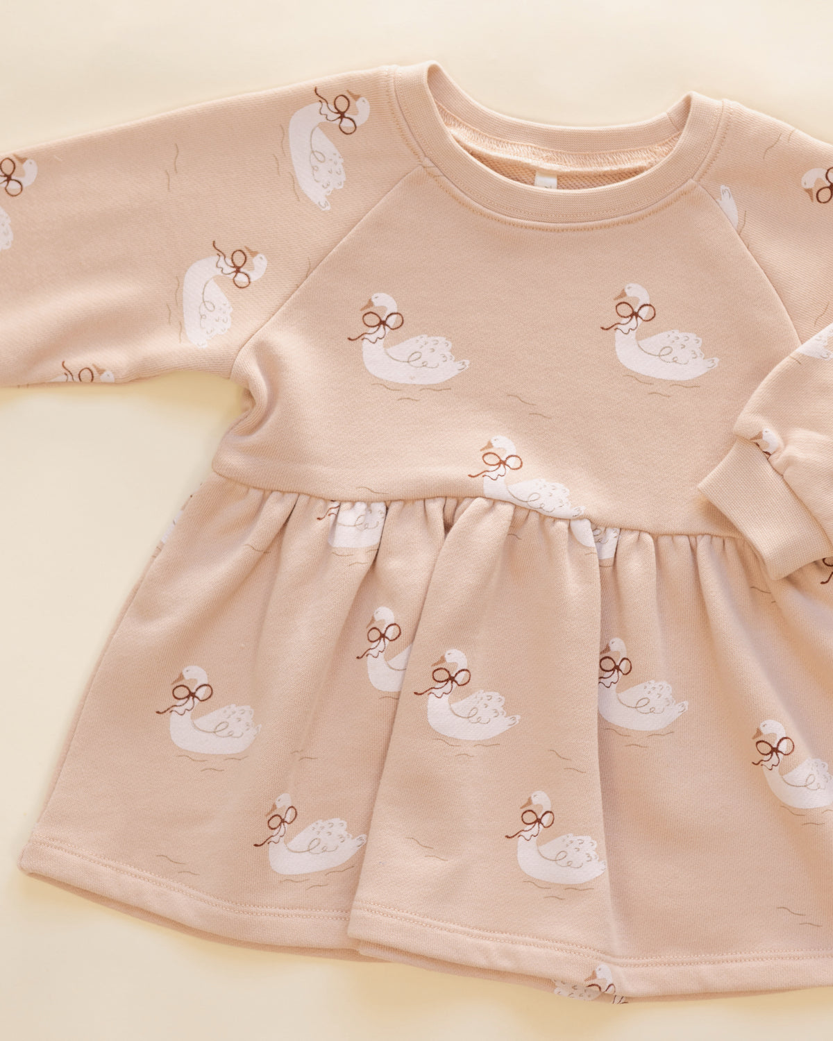 Raglan Dress Swans - Rylee + Cru | Kids Clothes | Trendy Baby Clothes | Modern Infant Outfits |