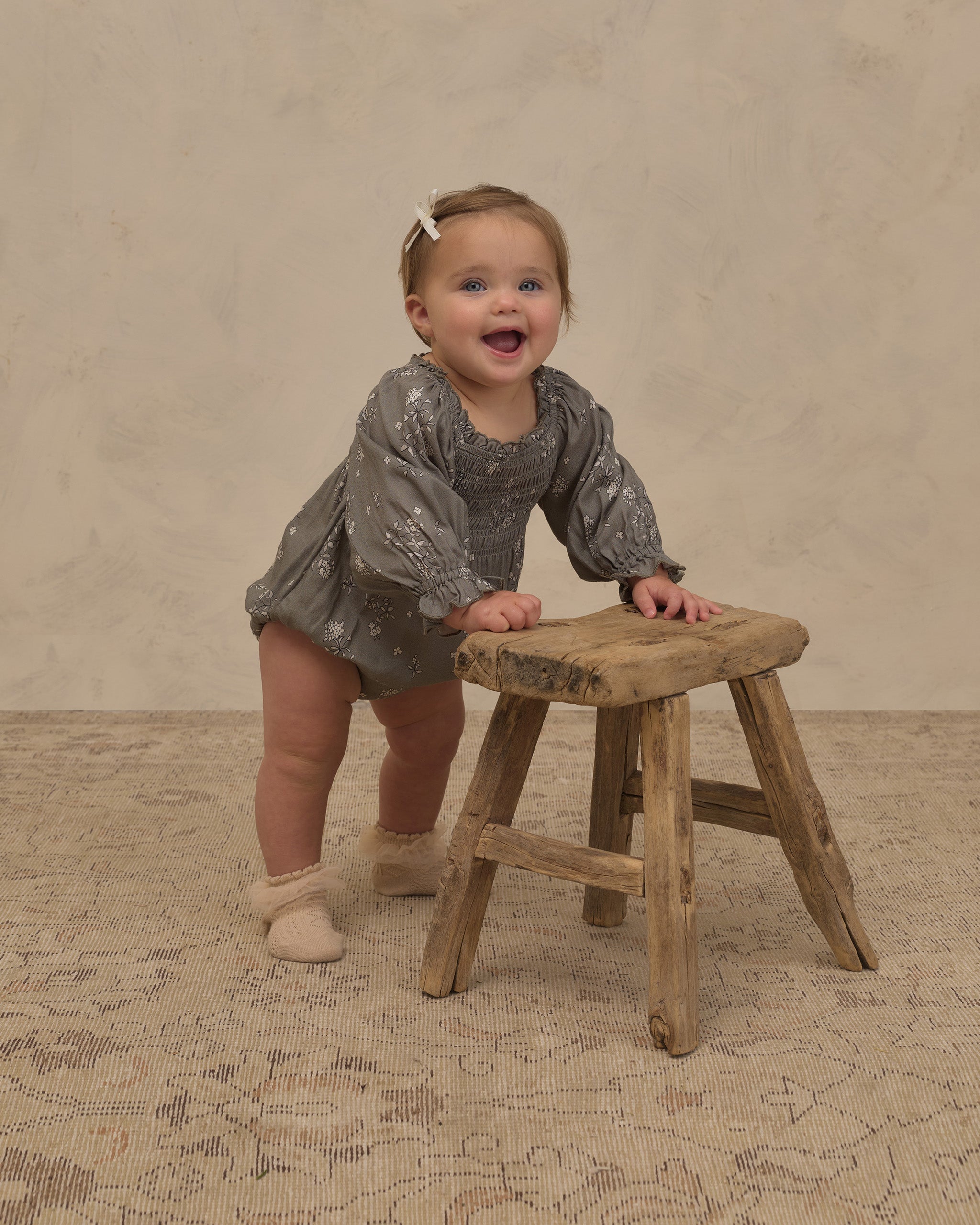 Autumn Romper Eucalyptus French Floral - Rylee + Cru | Kids Clothes | Trendy Baby Clothes | Modern Infant Outfits |