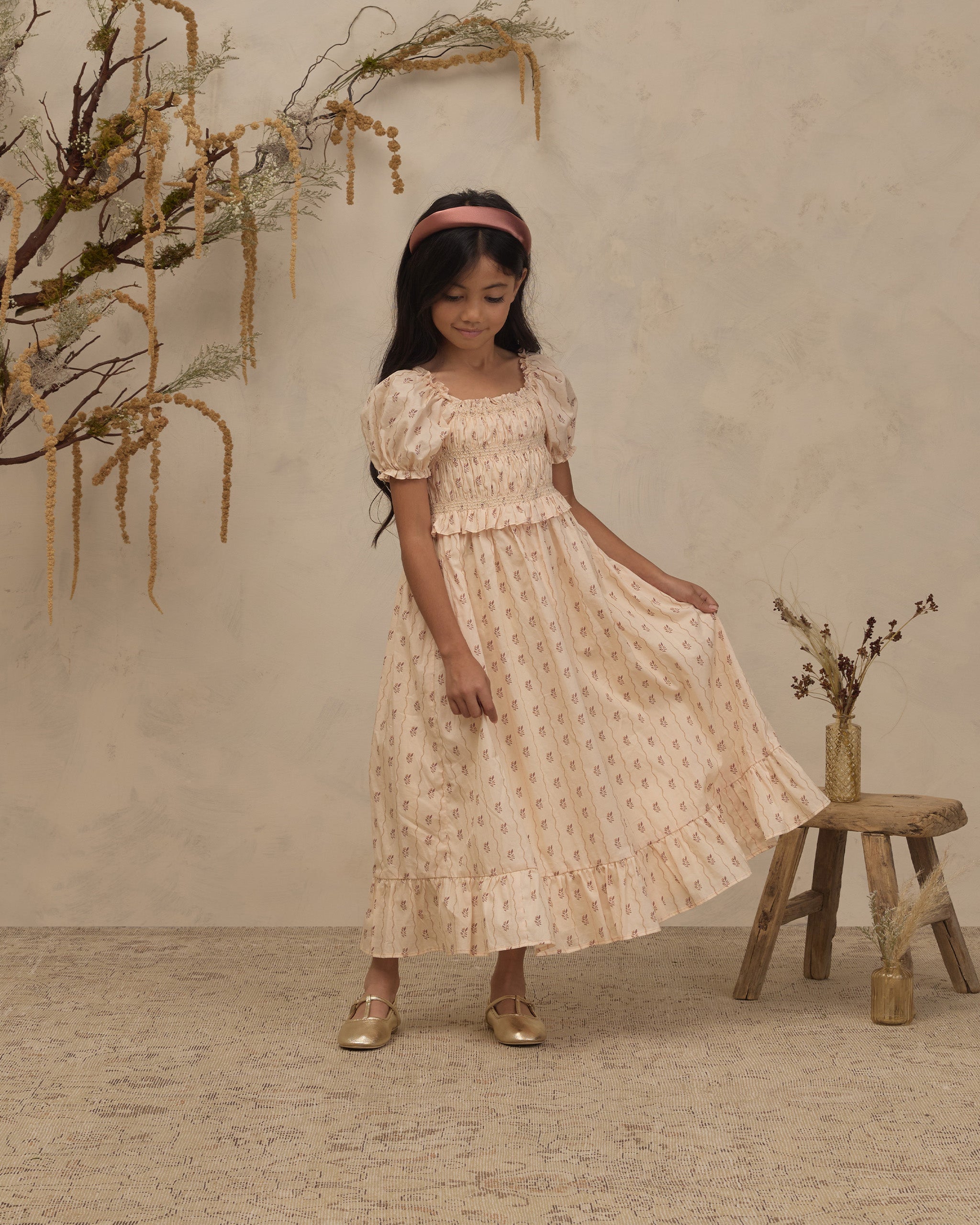 Maggie Dress Floral Stripe - Rylee + Cru | Kids Clothes | Trendy Baby Clothes | Modern Infant Outfits |