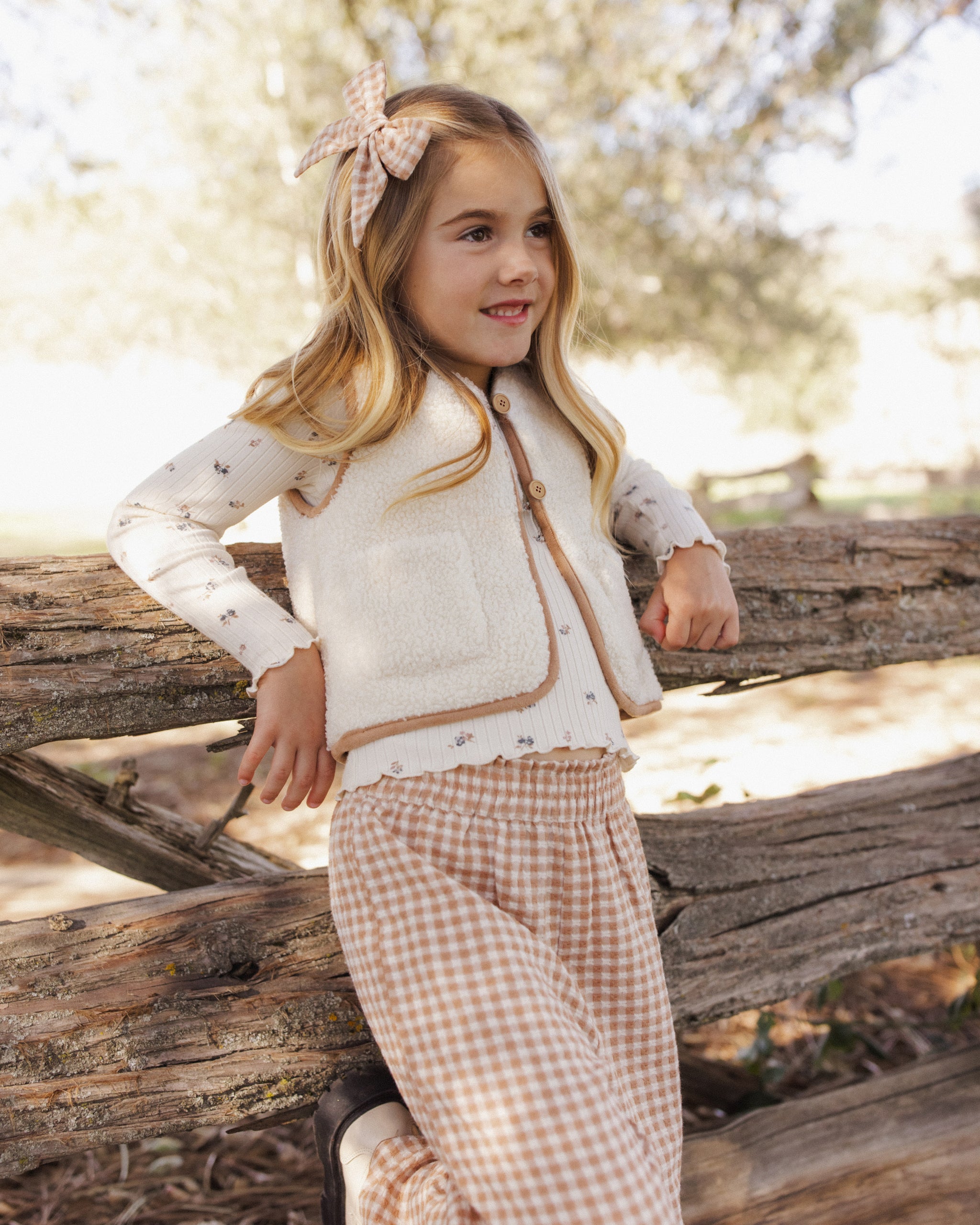 Sherpa Vest Natural - Rylee + Cru | Kids Clothes | Trendy Baby Clothes | Modern Infant Outfits |