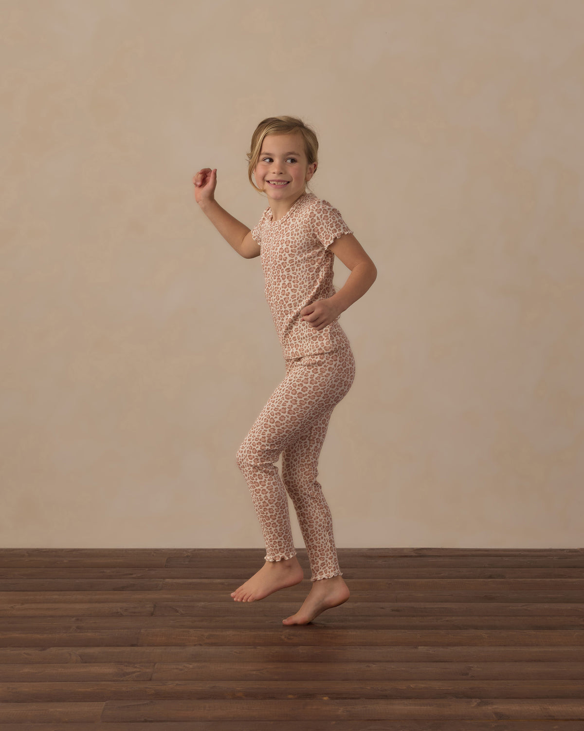 Ribbed Basic Tee Pink Leopard - Rylee + Cru | Kids Clothes | Trendy Baby Clothes | Modern Infant Outfits |