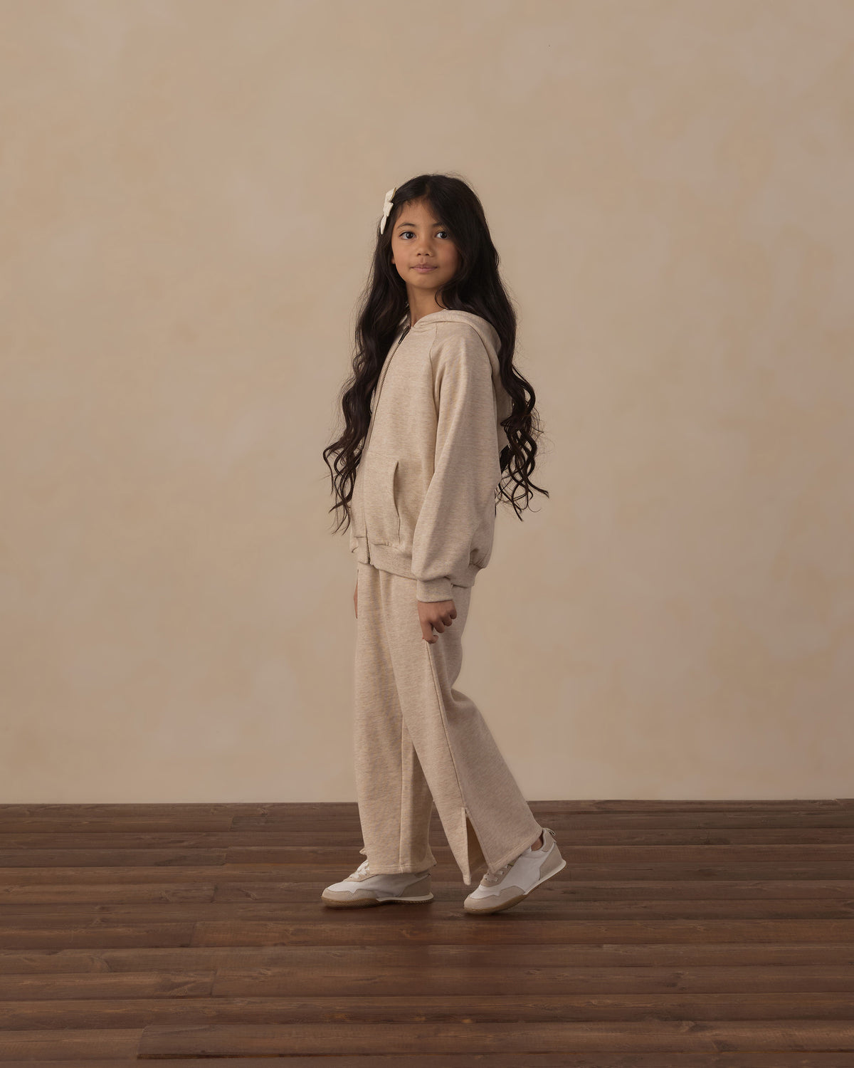 Zip Raglan Hoodie Heathered Ash - Rylee + Cru | Kids Clothes | Trendy Baby Clothes | Modern Infant Outfits |