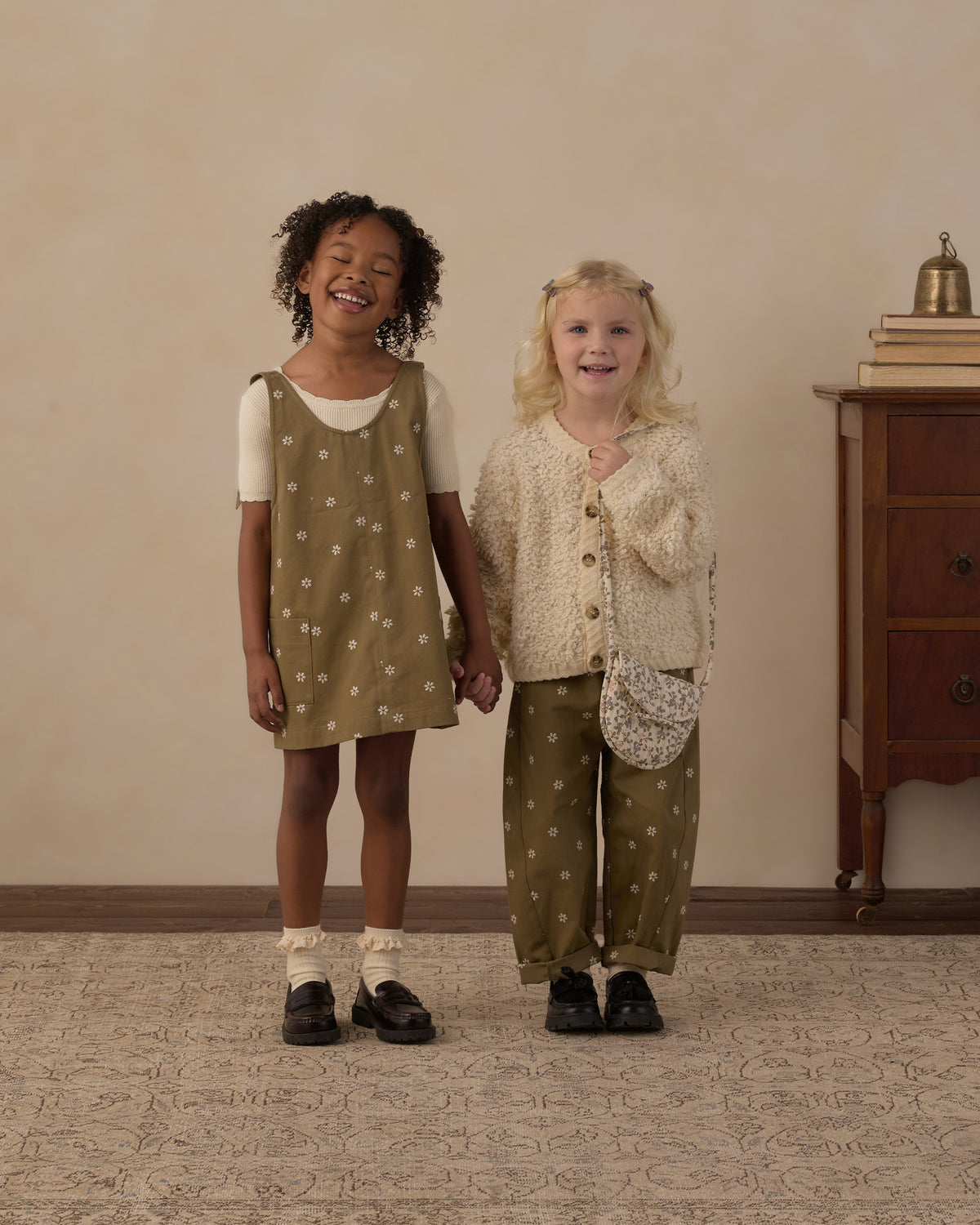 Barrel Pant Embroidered Daisies - Rylee + Cru | Kids Clothes | Trendy Baby Clothes | Modern Infant Outfits |