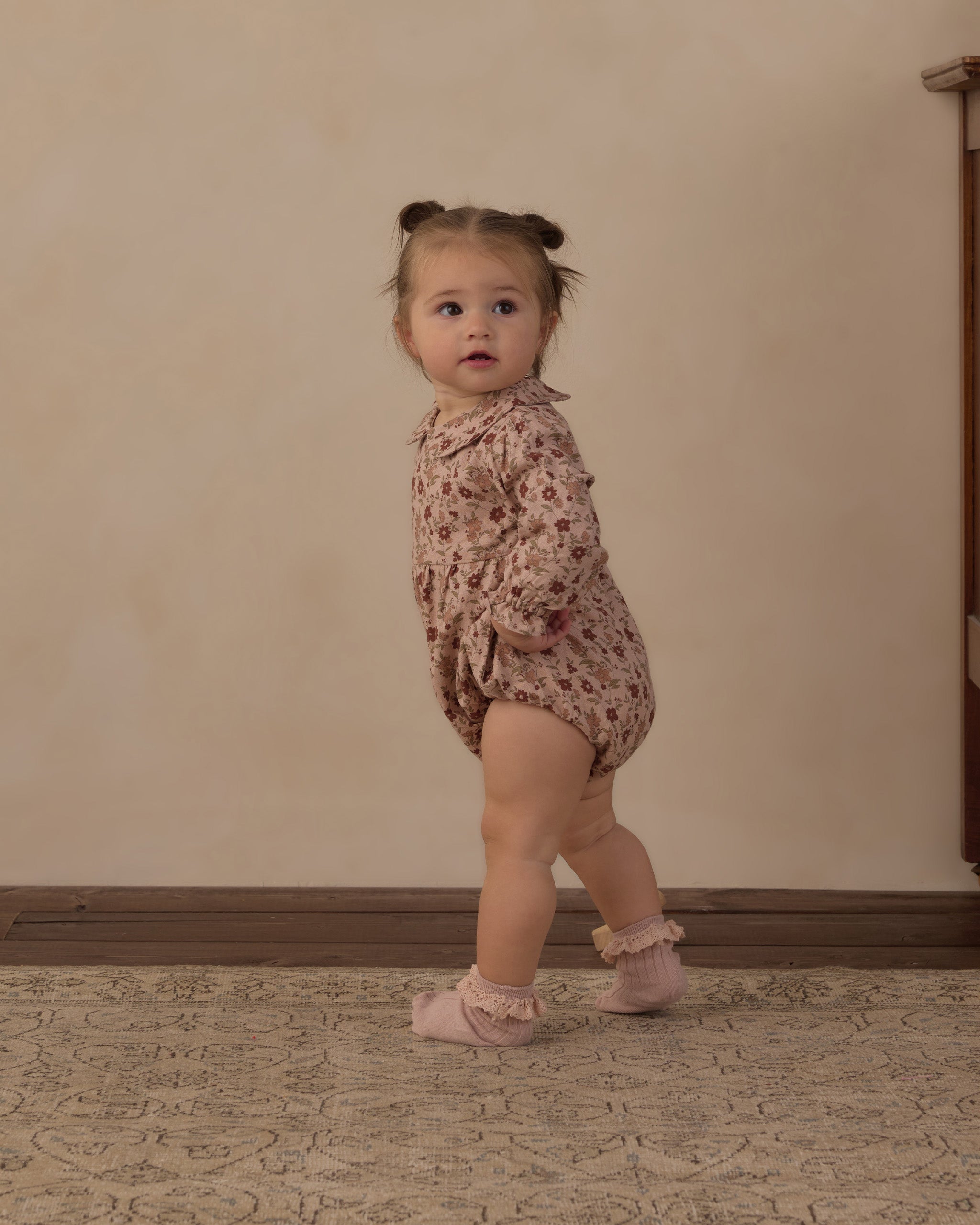 Cora Romper Pink Floral - Rylee + Cru | Kids Clothes | Trendy Baby Clothes | Modern Infant Outfits |
