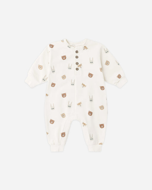 Relaxed Fleece Jumpsuit Critters - Rylee + Cru | Kids Clothes | Trendy Baby Clothes | Modern Infant Outfits |