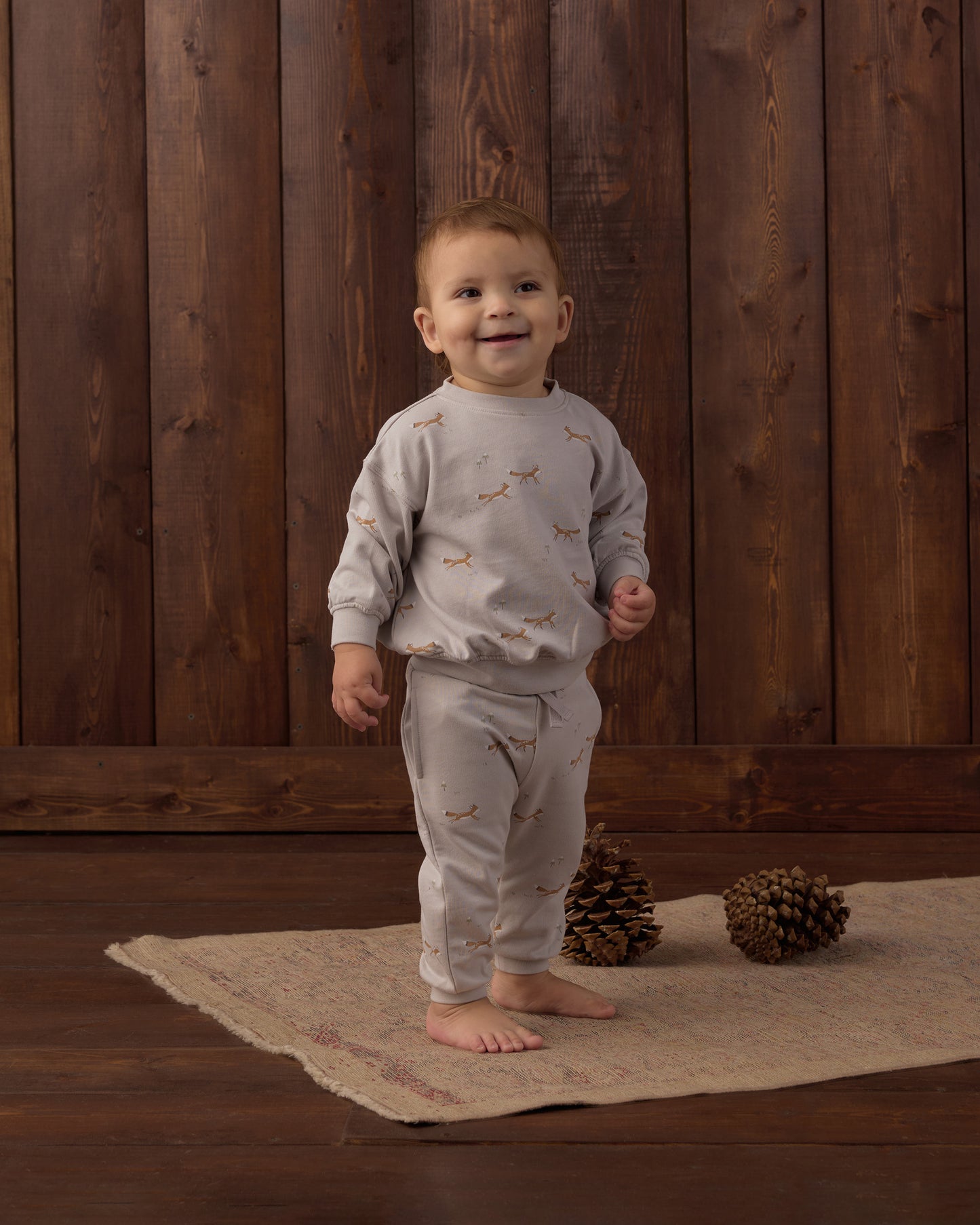 Relaxed Sweatshirt Foxes - Rylee + Cru | Kids Clothes | Trendy Baby Clothes | Modern Infant Outfits |