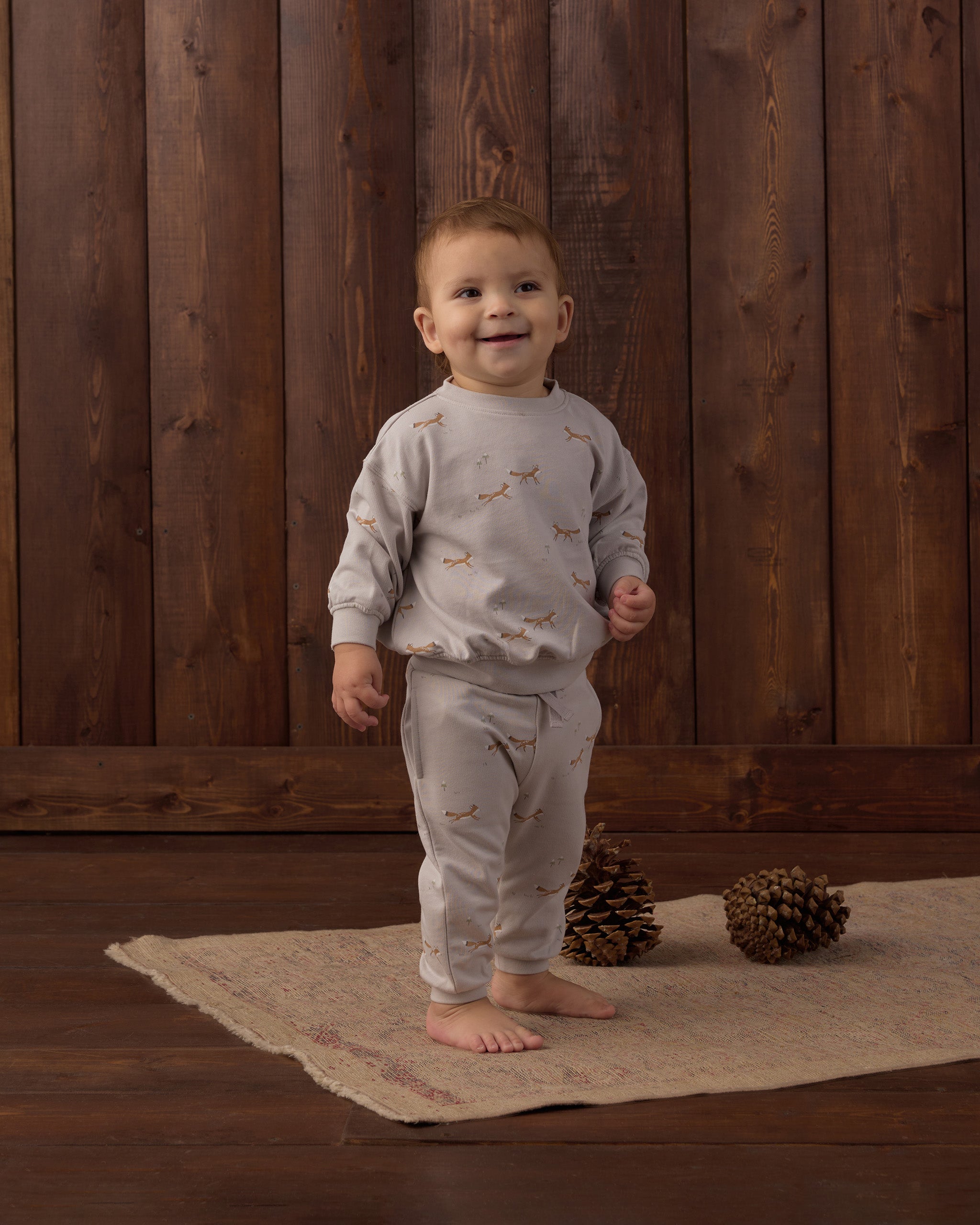 Relaxed Sweatshirt Foxes - Rylee + Cru | Kids Clothes | Trendy Baby Clothes | Modern Infant Outfits |