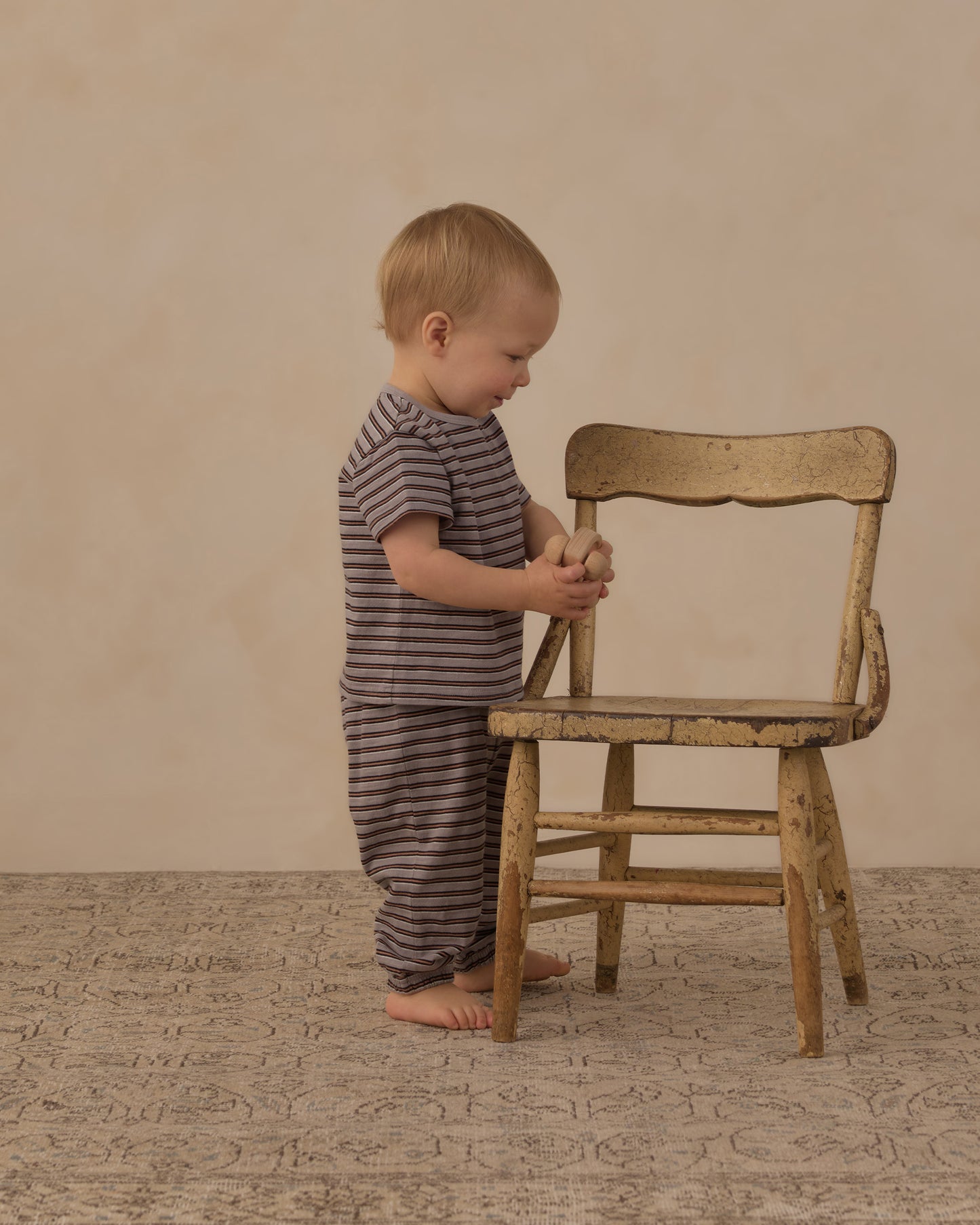 Jersey Tee + Pant Set Vintage Stripe - Rylee + Cru | Kids Clothes | Trendy Baby Clothes | Modern Infant Outfits |
