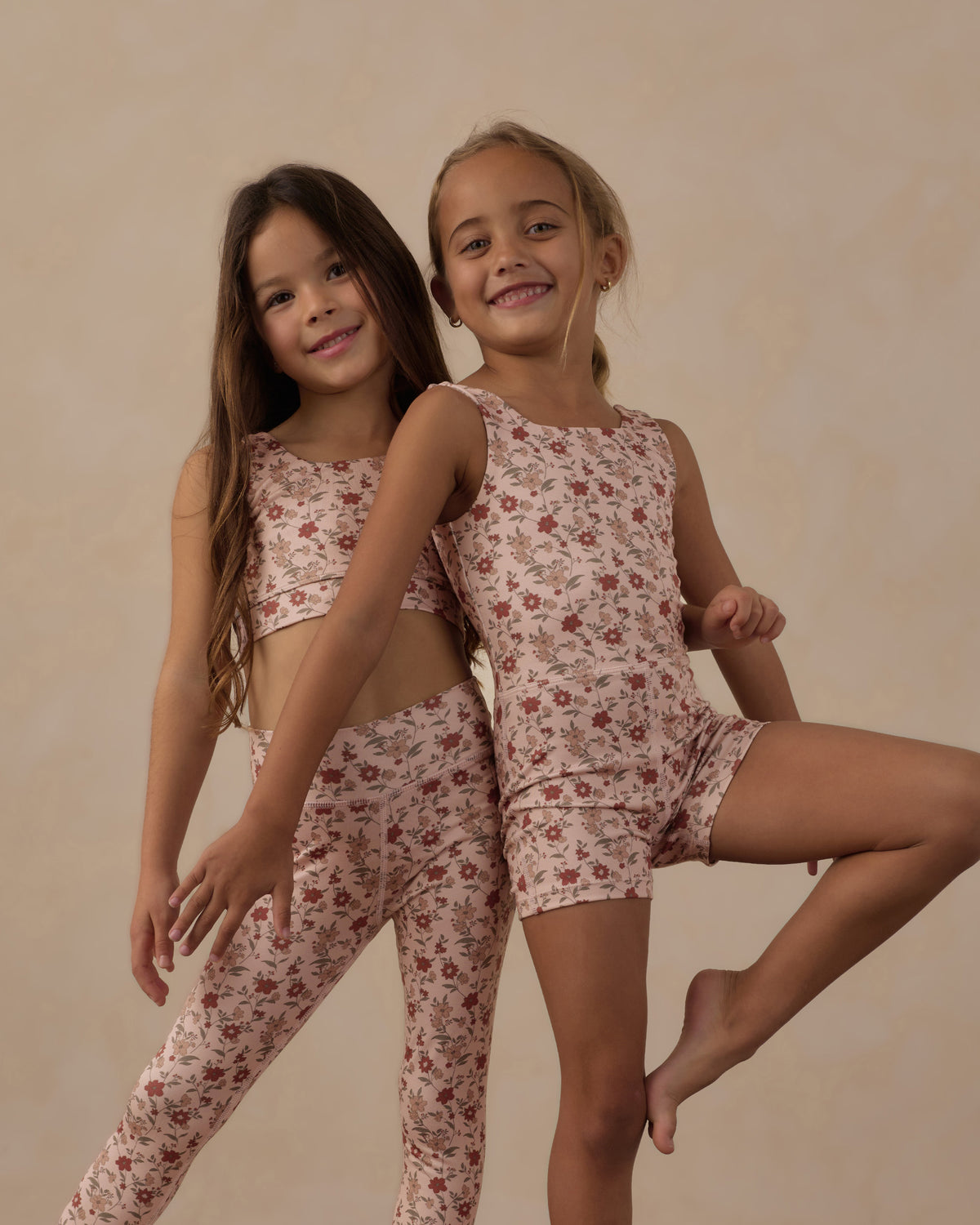 Swift Sports Bra Pink Floral - Rylee + Cru | Kids Clothes | Trendy Baby Clothes | Modern Infant Outfits |