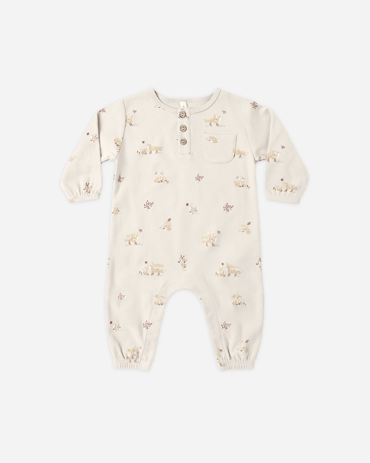 Long Sleeve Pocket Jumpsuit Fox Land - Rylee + Cru | Kids Clothes | Trendy Baby Clothes | Modern Infant Outfits |