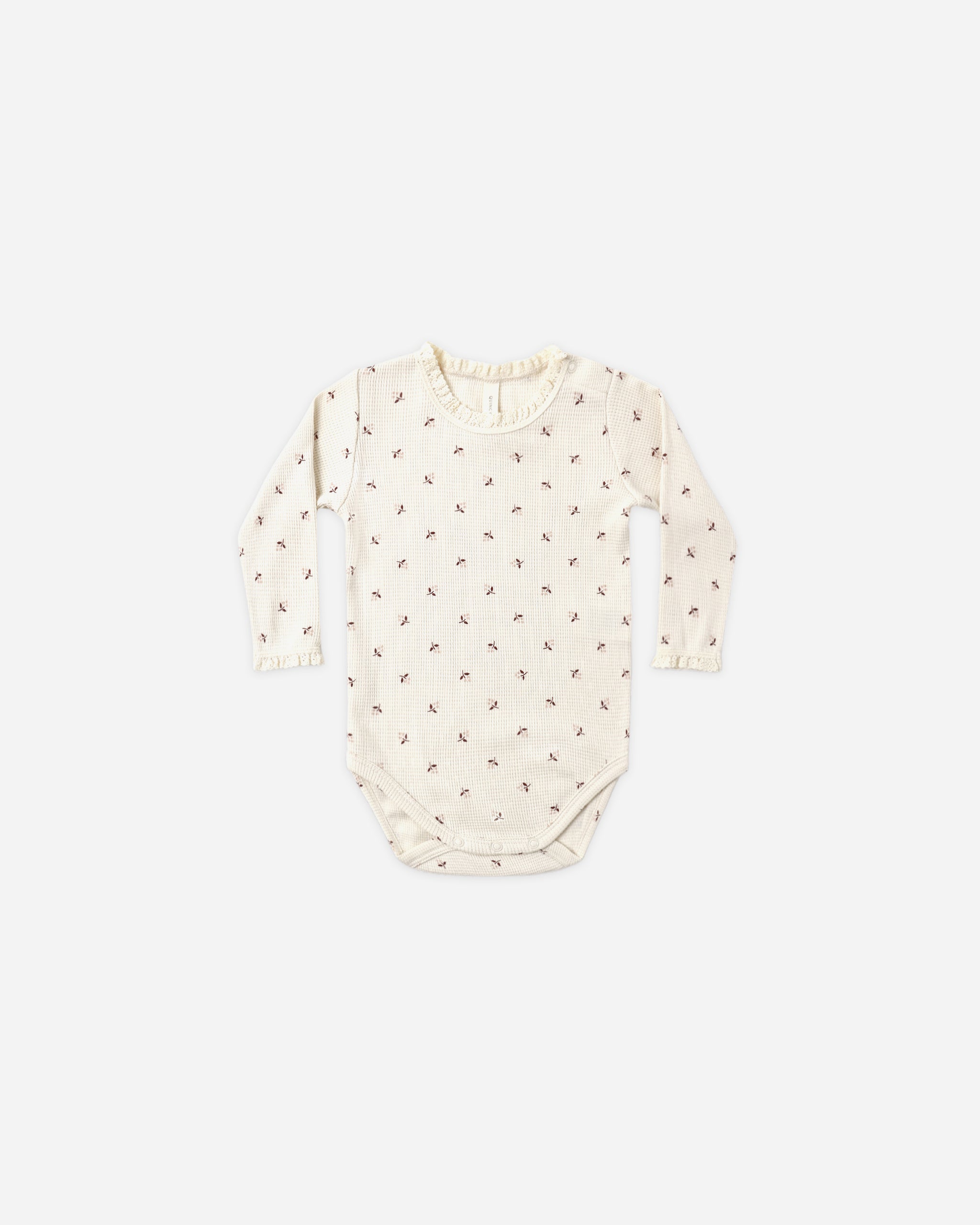Waffle Long Sleeve Bodysuit Fall Ditsy - Rylee + Cru | Kids Clothes | Trendy Baby Clothes | Modern Infant Outfits |