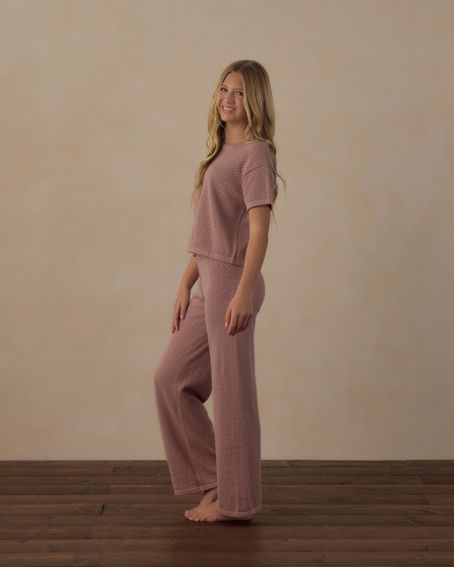 Teen Knit Wide Leg Pant Rosewood - Rylee + Cru | Kids Clothes | Trendy Baby Clothes | Modern Infant Outfits |