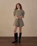 Women's Levi Mini Dress Dark Sage - Rylee + Cru | Kids Clothes | Trendy Baby Clothes | Modern Infant Outfits |