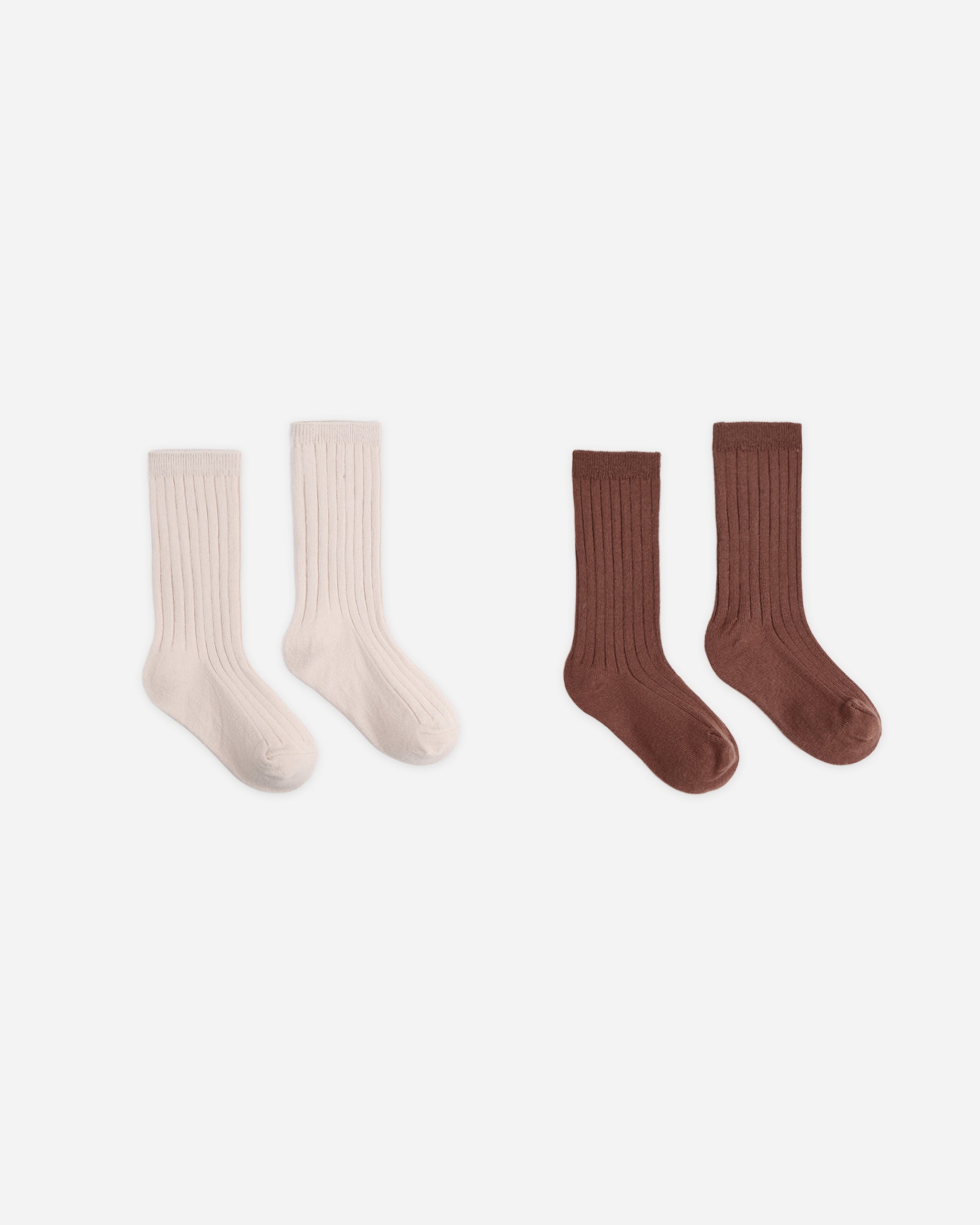 Ribbed Socks, 2-Pack Petal, Mulberry - Rylee + Cru | Kids Clothes | Trendy Baby Clothes | Modern Infant Outfits |