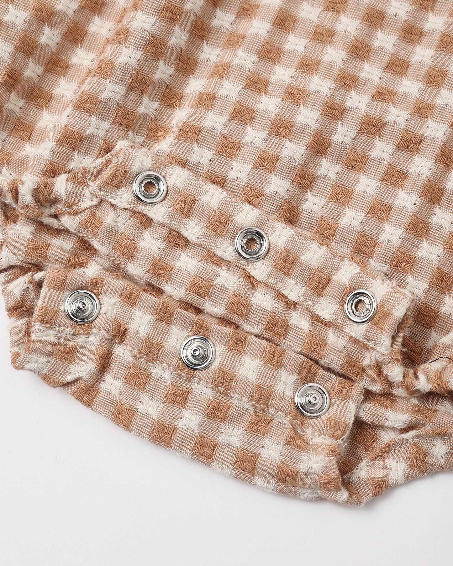 Colette Romper Fawn Gingham - Rylee + Cru | Kids Clothes | Trendy Baby Clothes | Modern Infant Outfits |