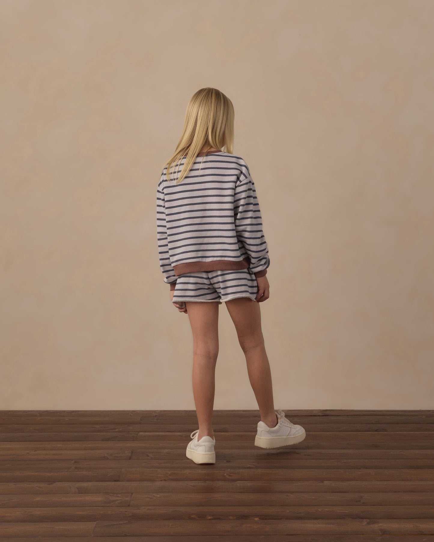 Sweat Short Midnight Stripe - Rylee + Cru | Kids Clothes | Trendy Baby Clothes | Modern Infant Outfits |
