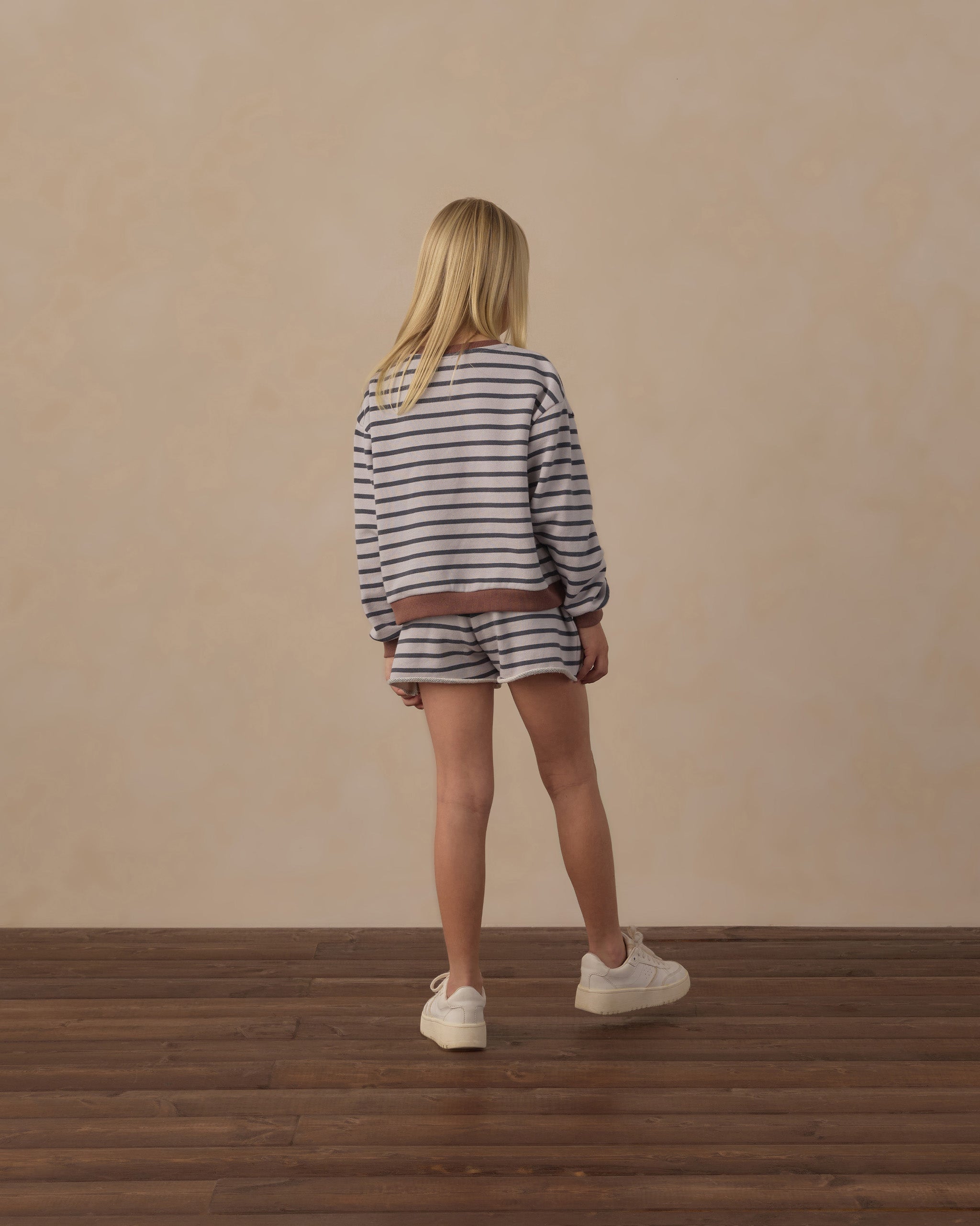 Sweat Short Midnight Stripe - Rylee + Cru | Kids Clothes | Trendy Baby Clothes | Modern Infant Outfits |