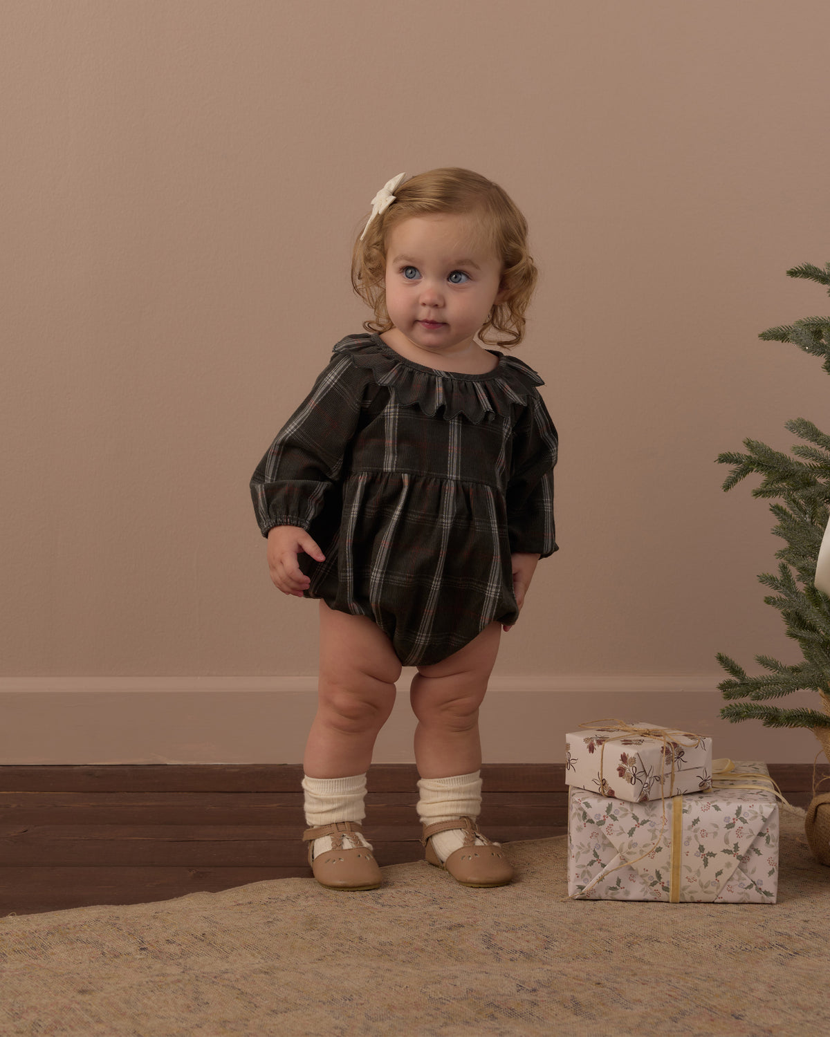 Freya Romper Holiday Plaid - Rylee + Cru | Kids Clothes | Trendy Baby Clothes | Modern Infant Outfits |