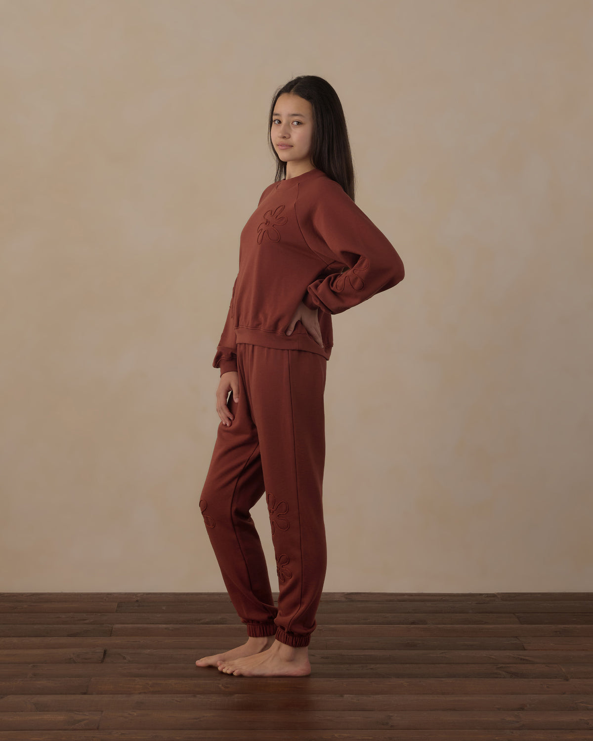 Teen Oversized Raglan Sweatshirt Brick - Rylee + Cru | Kids Clothes | Trendy Baby Clothes | Modern Infant Outfits |