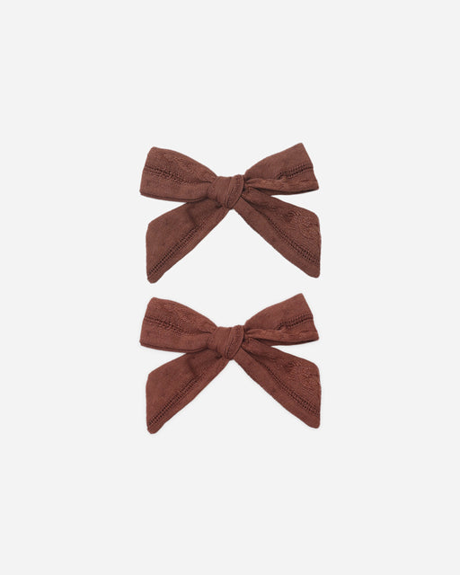 Bows, Set Of 2 Mulberry - Rylee + Cru | Kids Clothes | Trendy Baby Clothes | Modern Infant Outfits |