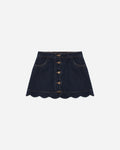 Scallop Mini Skirt Dark Indigo - Rylee + Cru | Kids Clothes | Trendy Baby Clothes | Modern Infant Outfits |