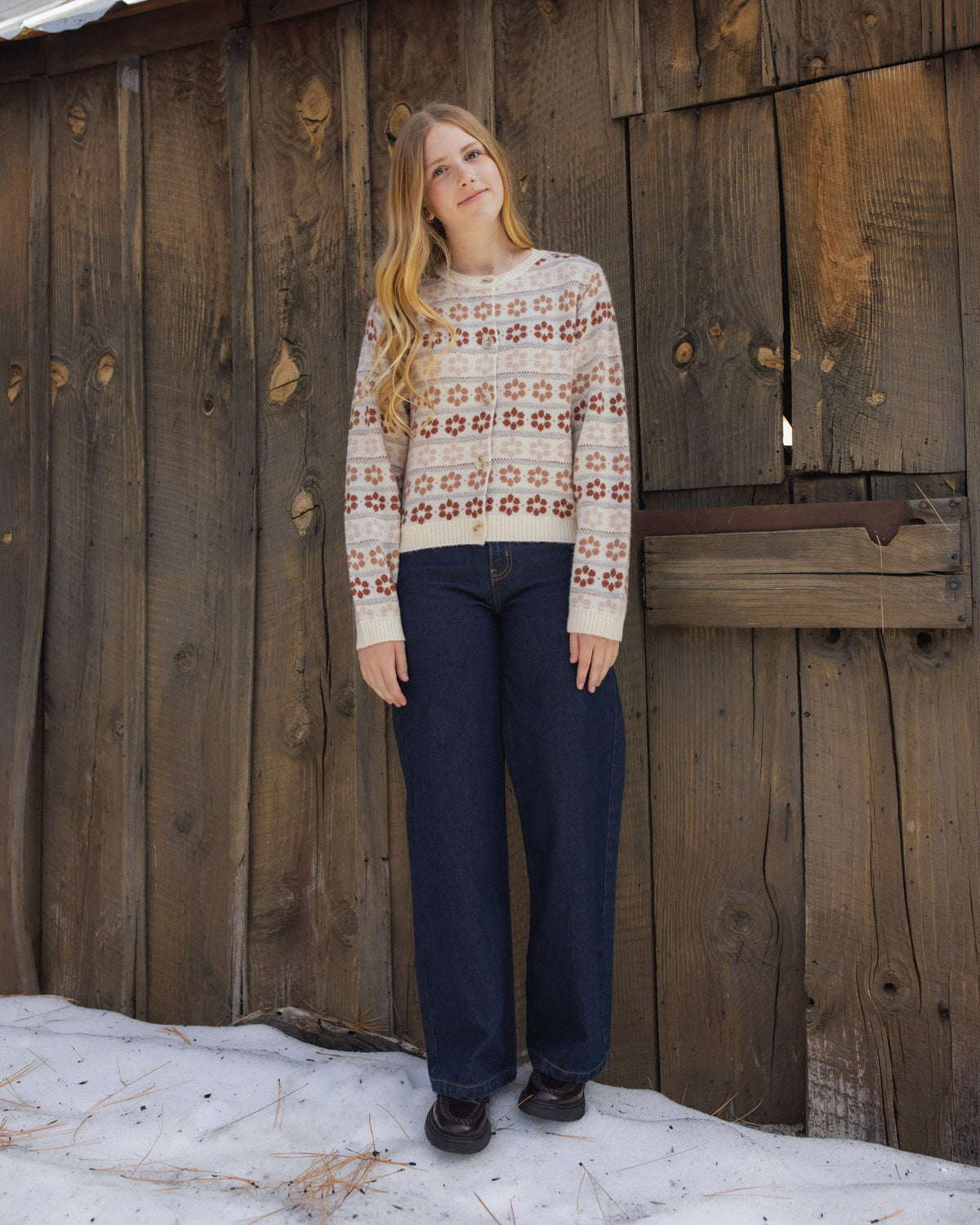 Teen Cheyenne Cardigan Flower Fair Isle - Rylee + Cru | Kids Clothes | Trendy Baby Clothes | Modern Infant Outfits |