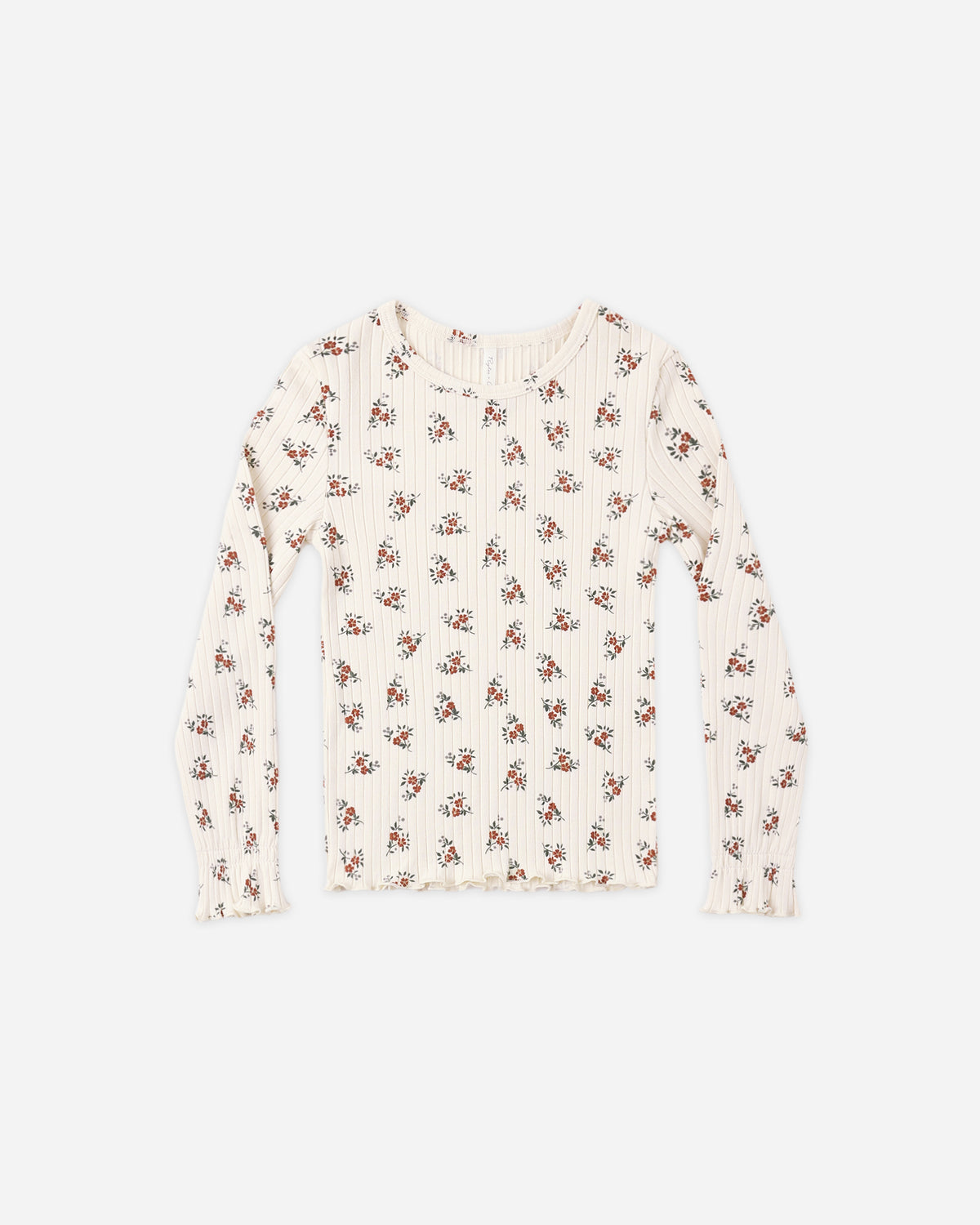 Ribbed Long Sleeve Top Ruby Bloom - Rylee + Cru | Kids Clothes | Trendy Baby Clothes | Modern Infant Outfits |