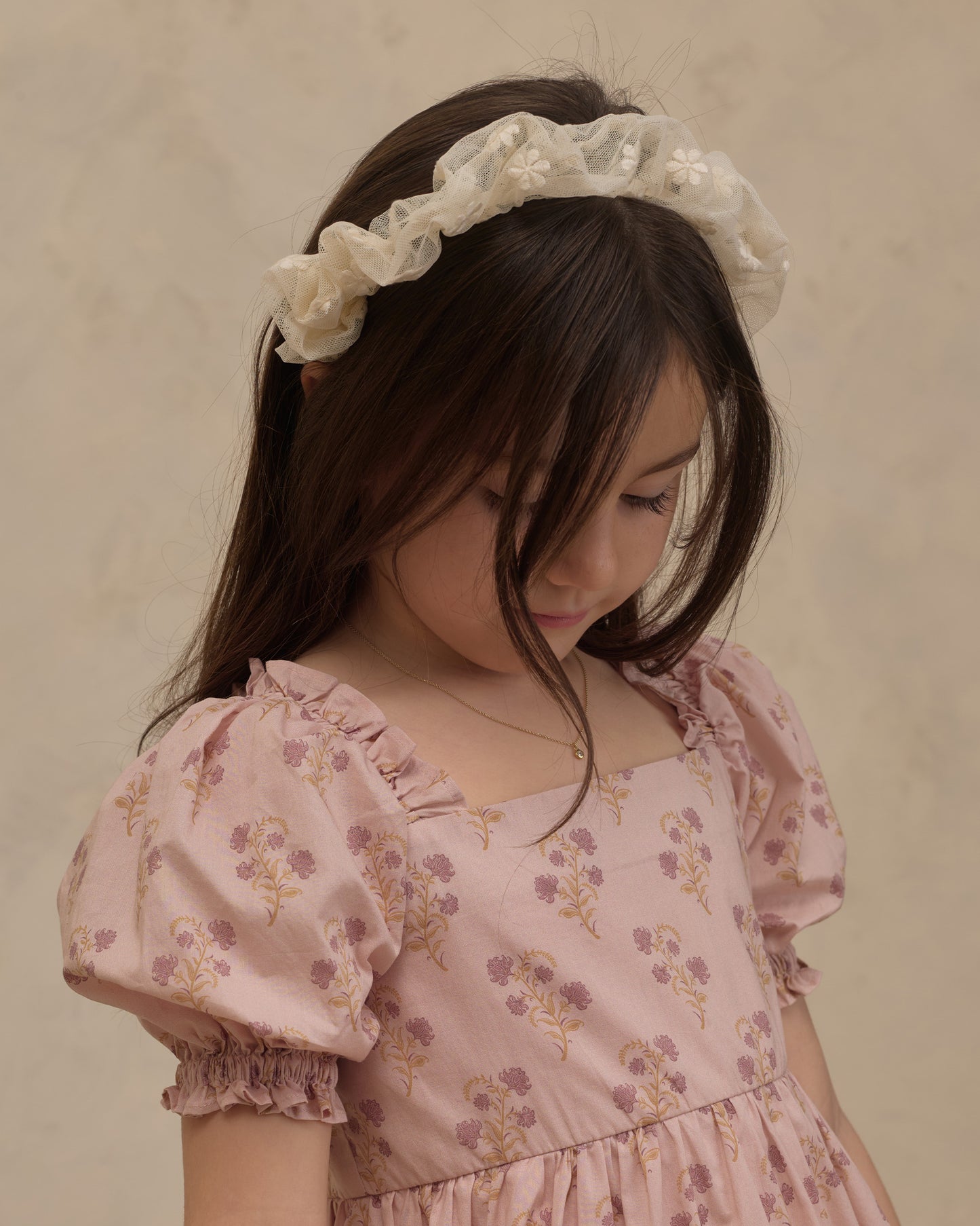 Gathered Headband Embroidered Daisy - Rylee + Cru | Kids Clothes | Trendy Baby Clothes | Modern Infant Outfits |