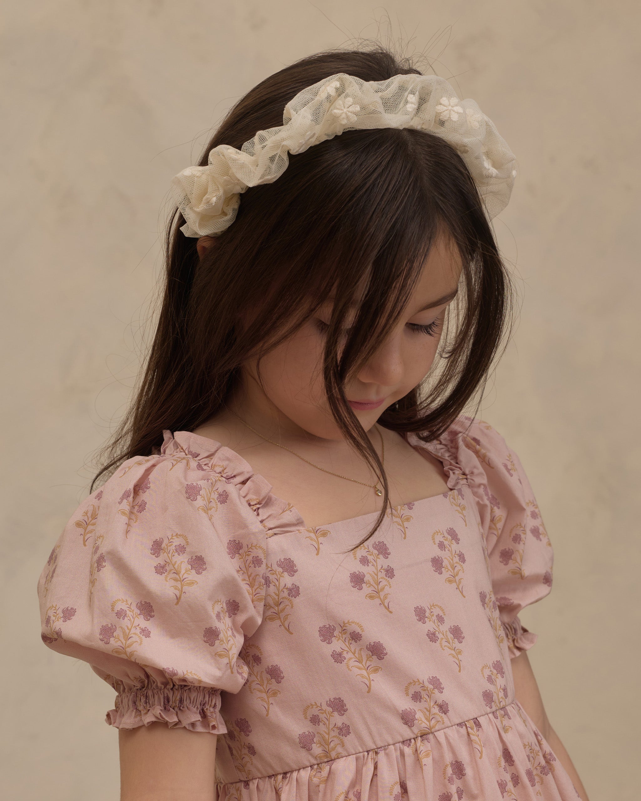 Gathered Headband Embroidered Daisy - Rylee + Cru | Kids Clothes | Trendy Baby Clothes | Modern Infant Outfits |