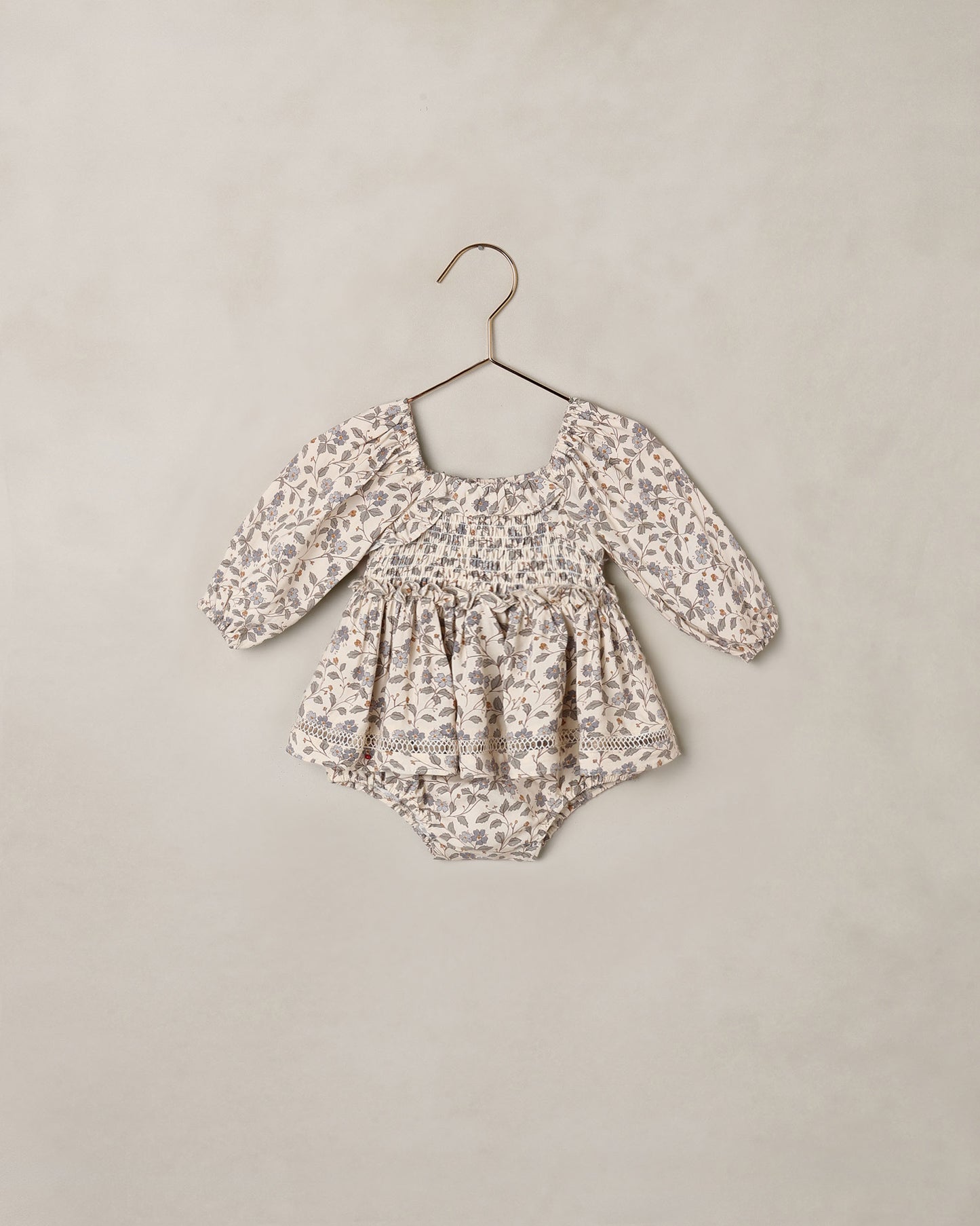 Elodie Romper Blue Garden - Rylee + Cru | Kids Clothes | Trendy Baby Clothes | Modern Infant Outfits |