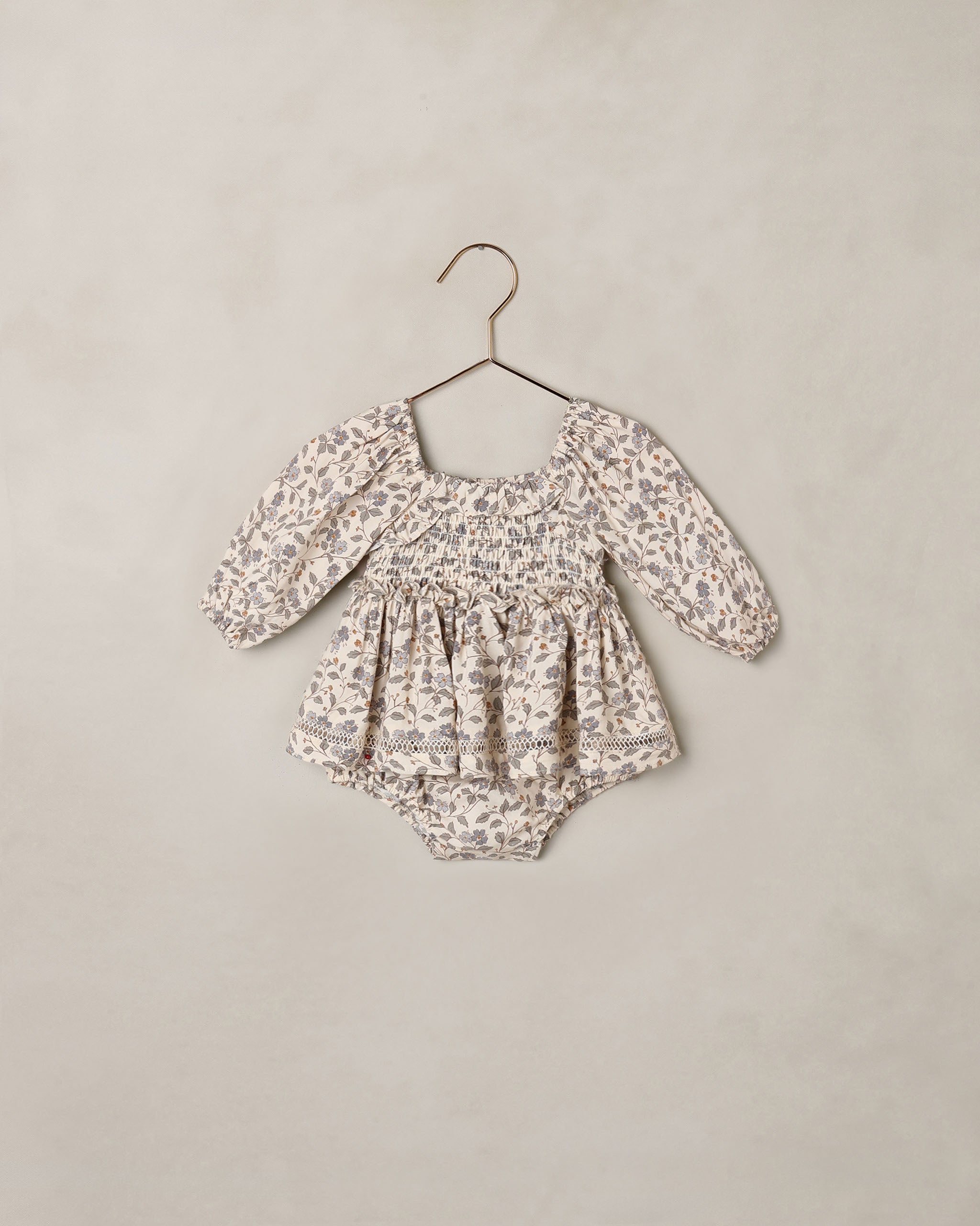 Elodie Romper Blue Garden - Rylee + Cru | Kids Clothes | Trendy Baby Clothes | Modern Infant Outfits |