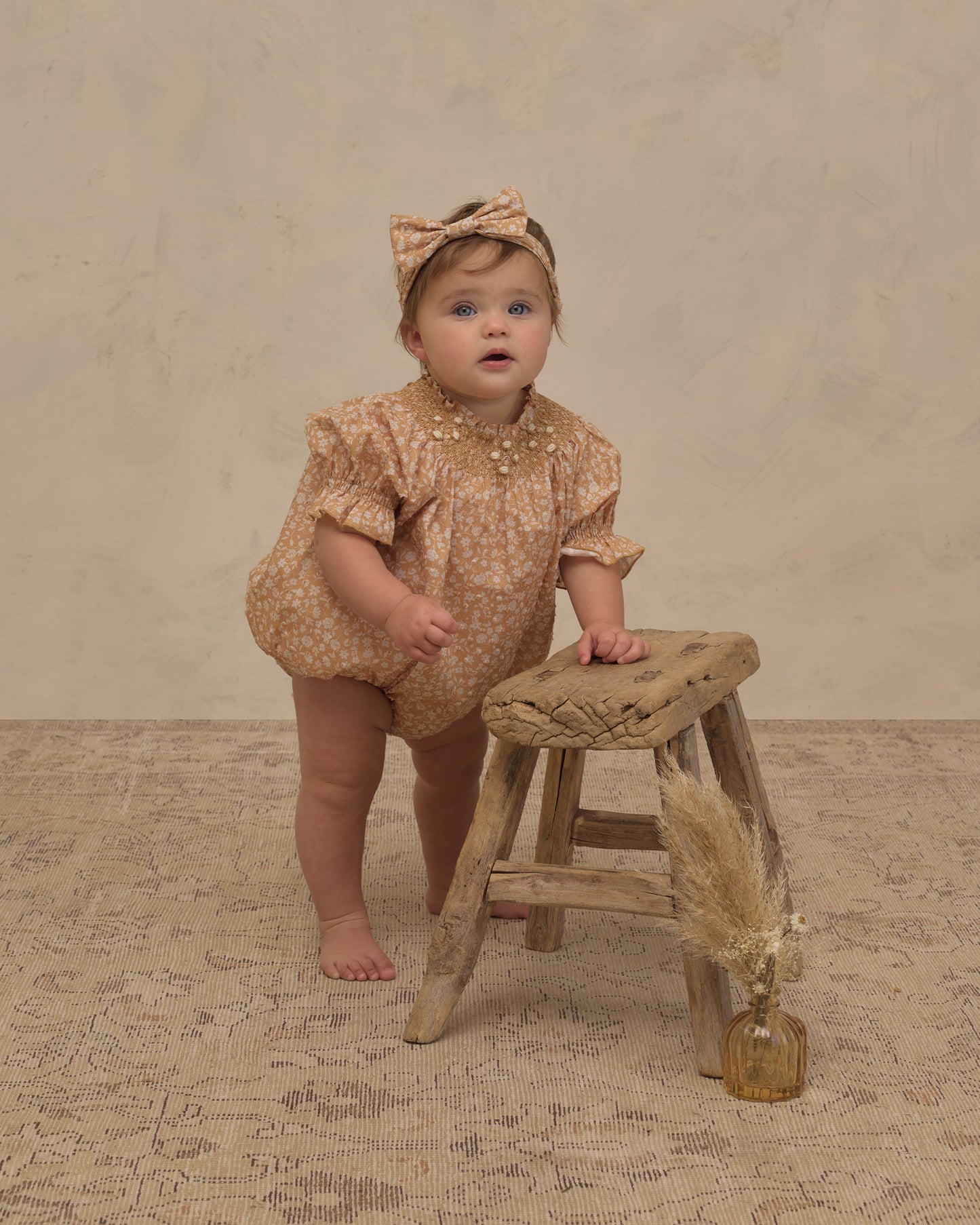 Maddie Romper Golden Meadow - Rylee + Cru | Kids Clothes | Trendy Baby Clothes | Modern Infant Outfits |