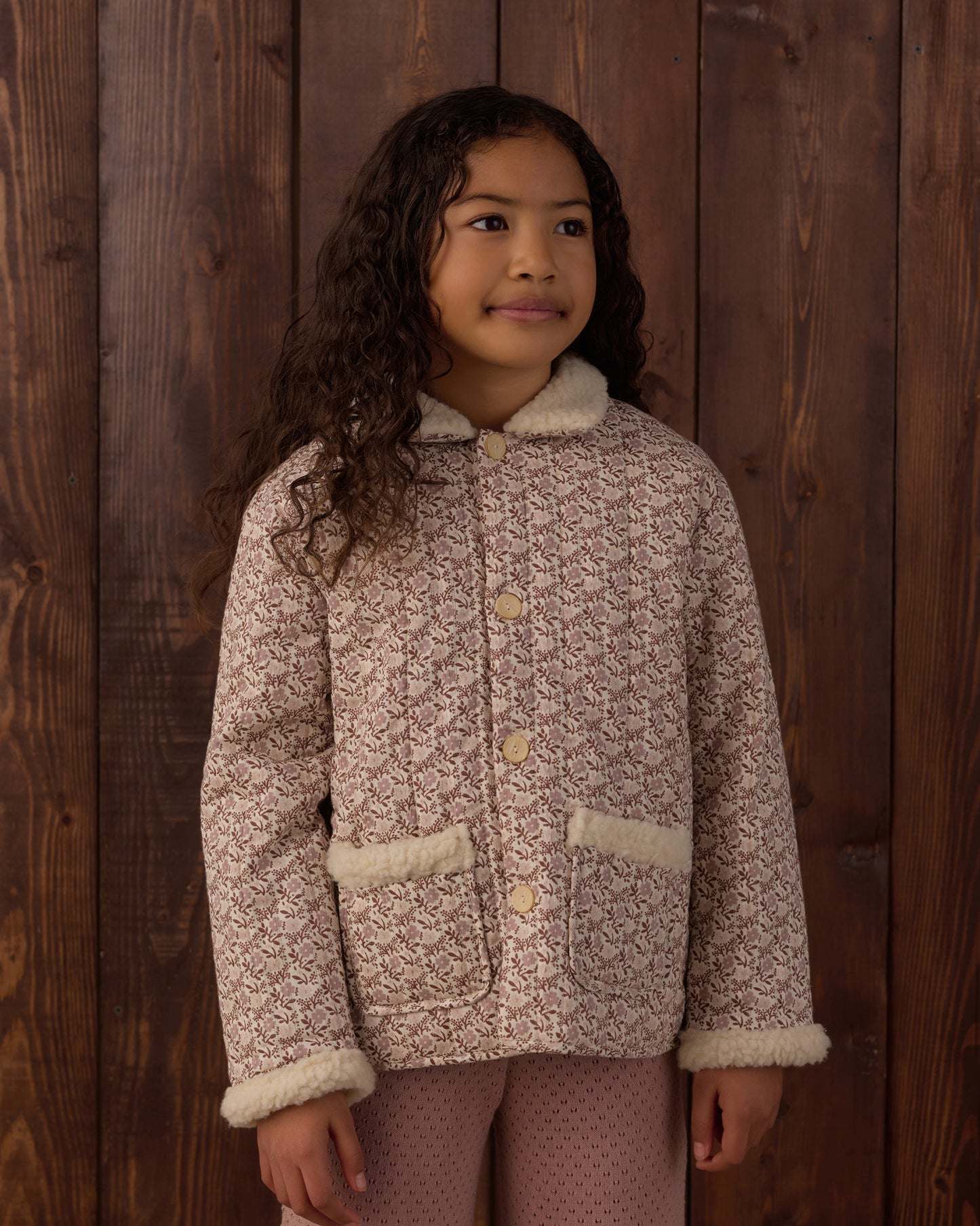 Quilted Collared Coat Primrose - Rylee + Cru | Kids Clothes | Trendy Baby Clothes | Modern Infant Outfits |