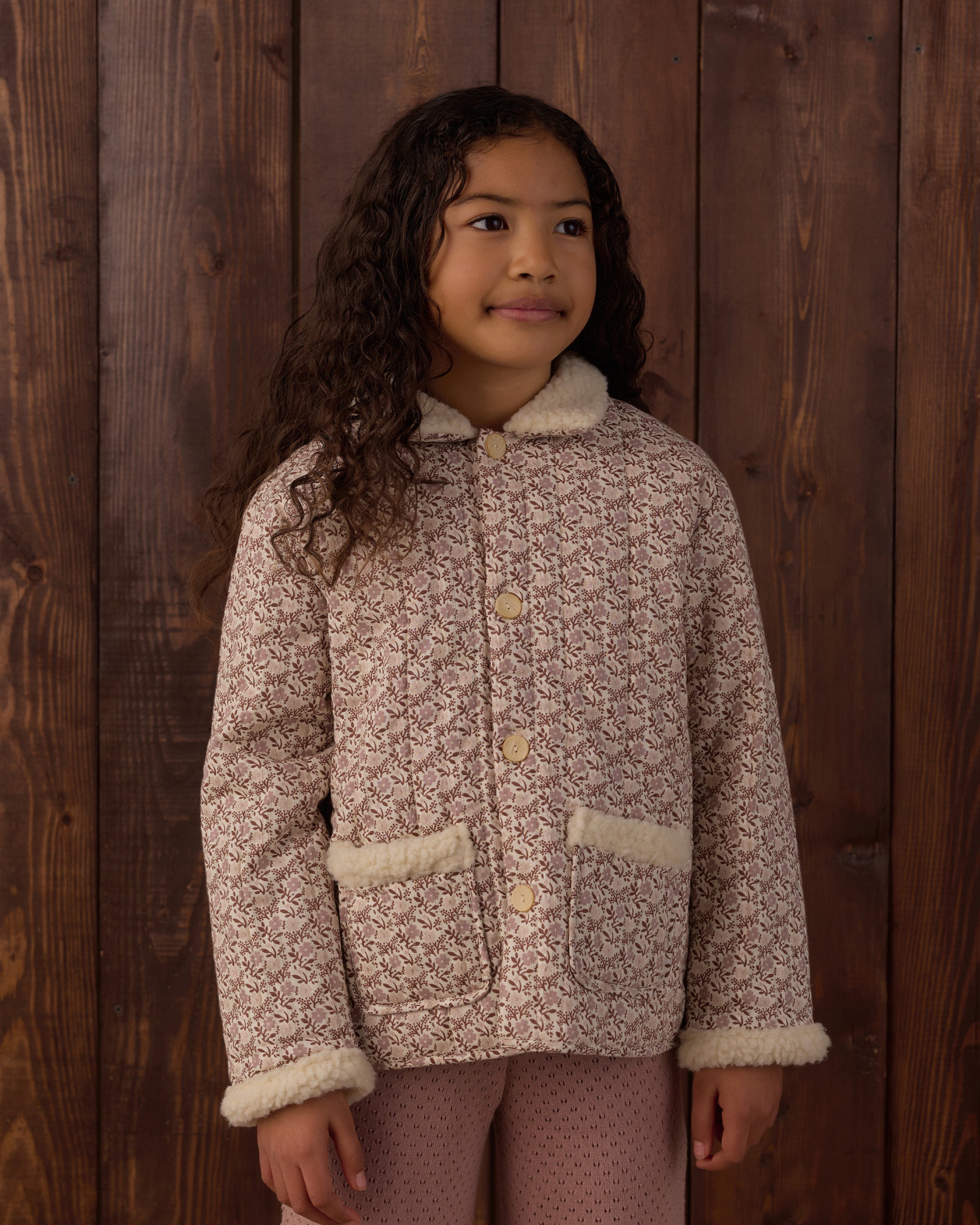 Quilted Collared Coat Primrose - Rylee + Cru | Kids Clothes | Trendy Baby Clothes | Modern Infant Outfits |