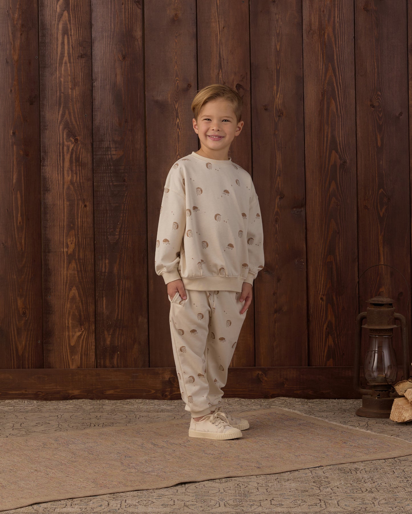 Relaxed Sweatshirt Hedgehog - Rylee + Cru | Kids Clothes | Trendy Baby Clothes | Modern Infant Outfits |
