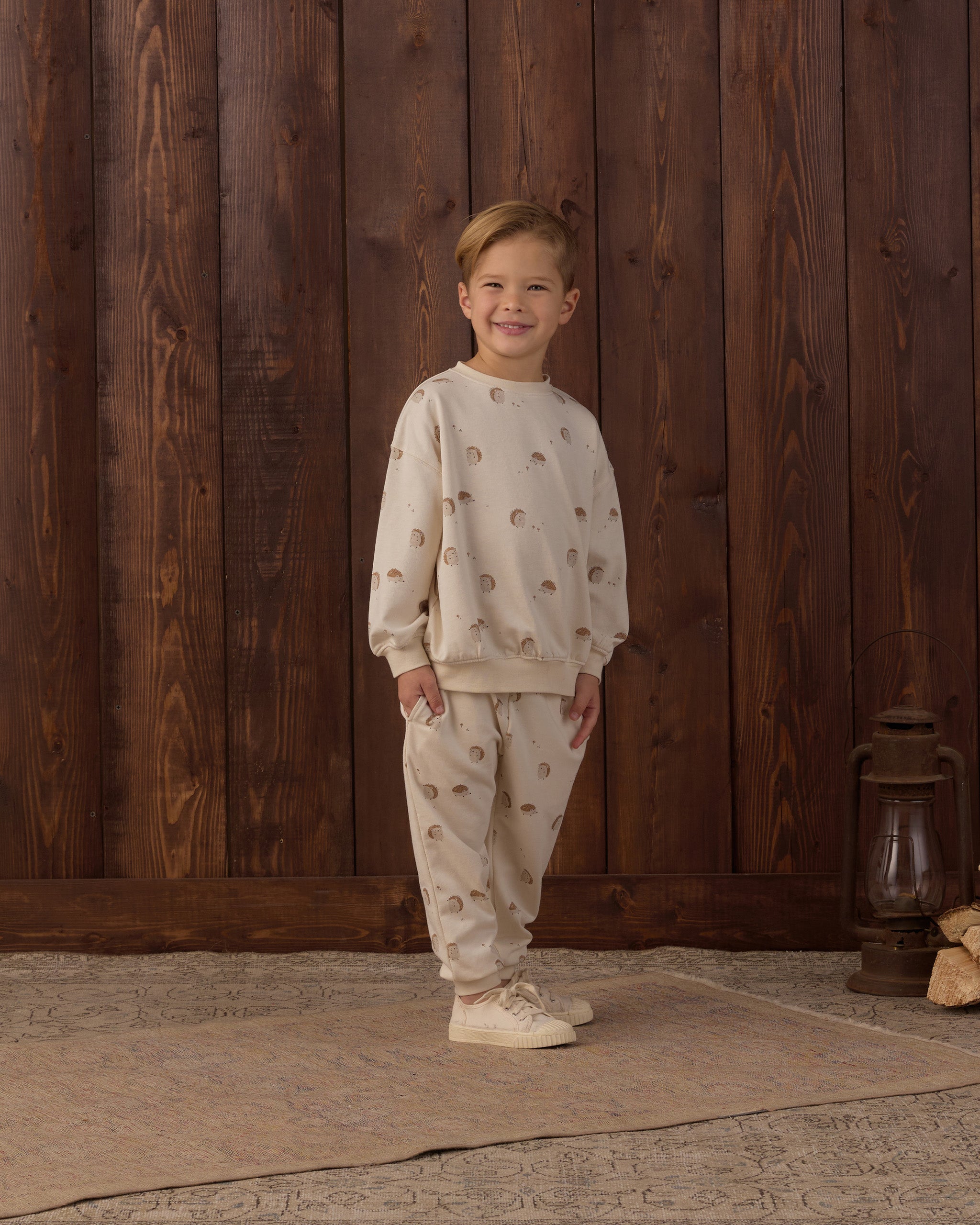 Relaxed Sweatshirt Hedgehog - Rylee + Cru | Kids Clothes | Trendy Baby Clothes | Modern Infant Outfits |