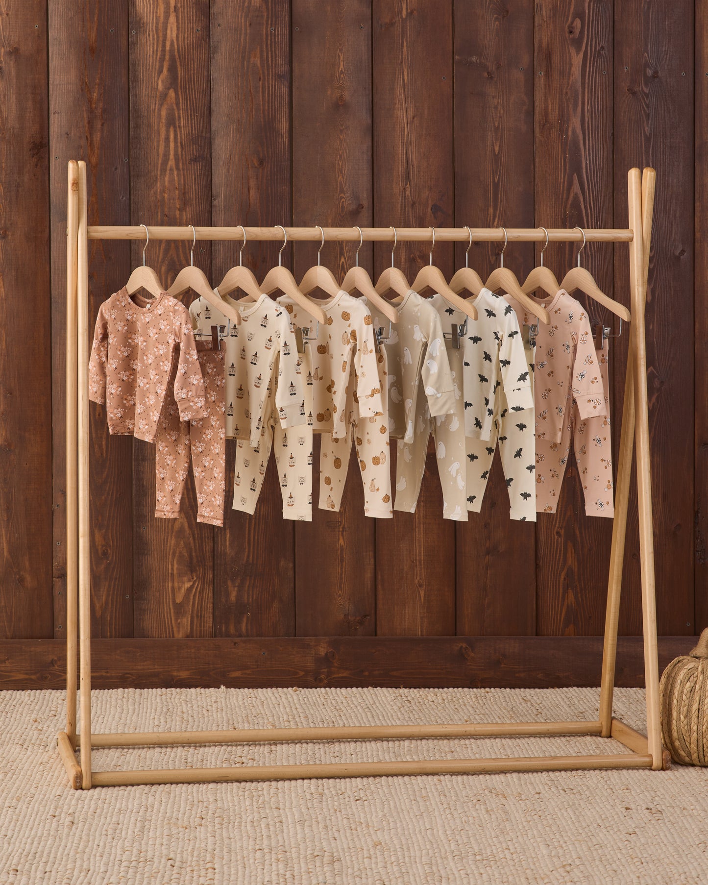 Bamboo Pajama Set Harvest Friends - Rylee + Cru | Kids Clothes | Trendy Baby Clothes | Modern Infant Outfits |