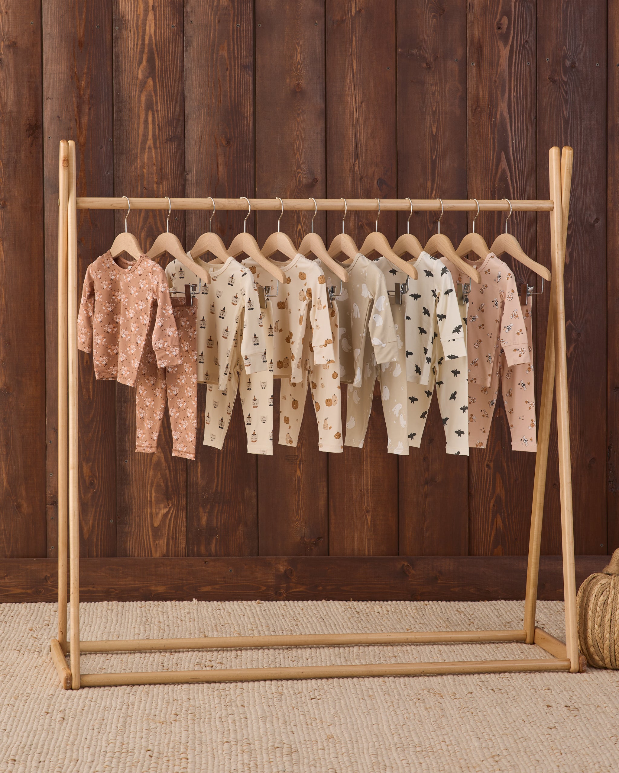 Bamboo Pajama Set Harvest Friends - Rylee + Cru | Kids Clothes | Trendy Baby Clothes | Modern Infant Outfits |