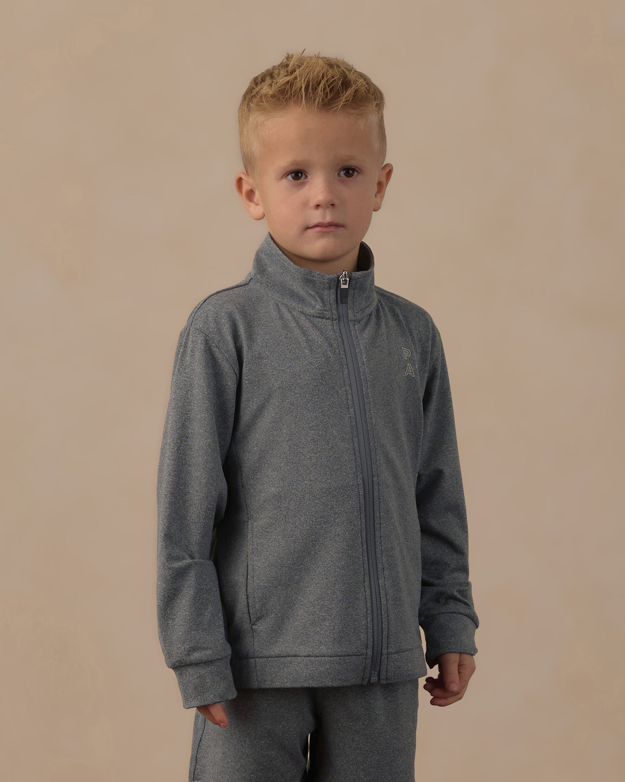 Technical Jacket Heathered Midnight - Rylee + Cru | Kids Clothes | Trendy Baby Clothes | Modern Infant Outfits |