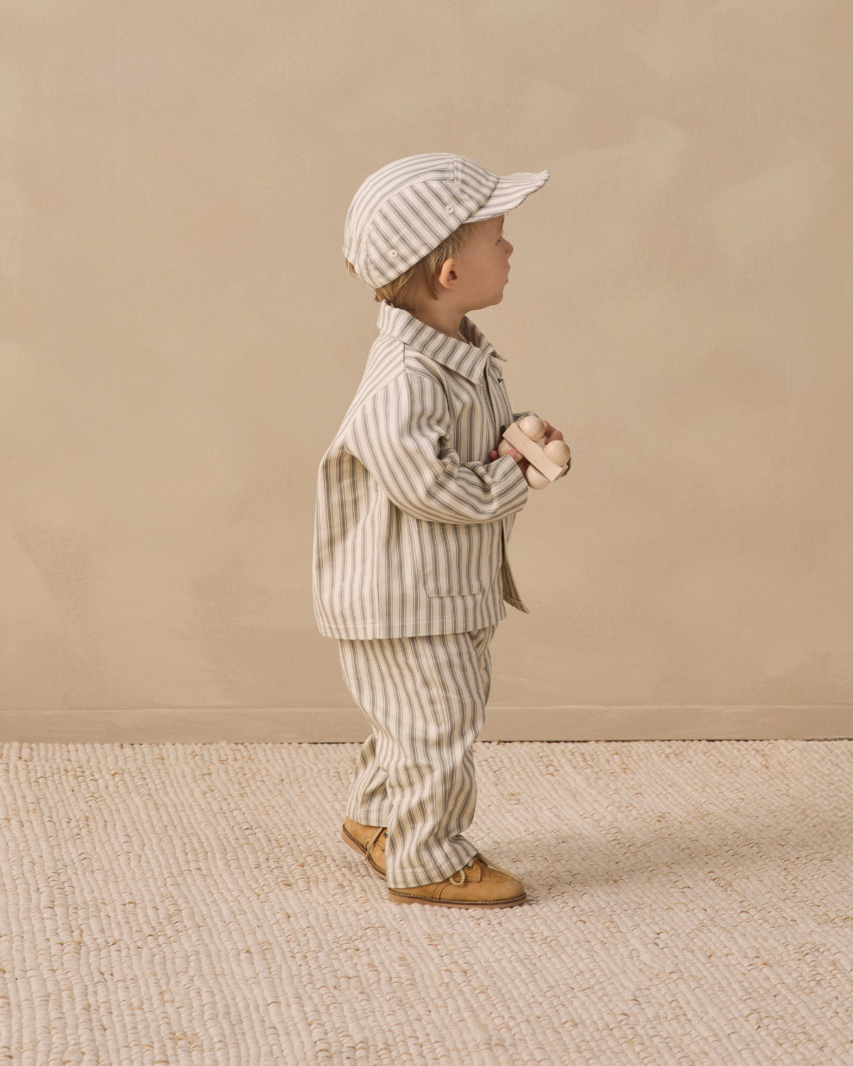 Baby Cap Laurel Pinstripe - Rylee + Cru | Kids Clothes | Trendy Baby Clothes | Modern Infant Outfits |