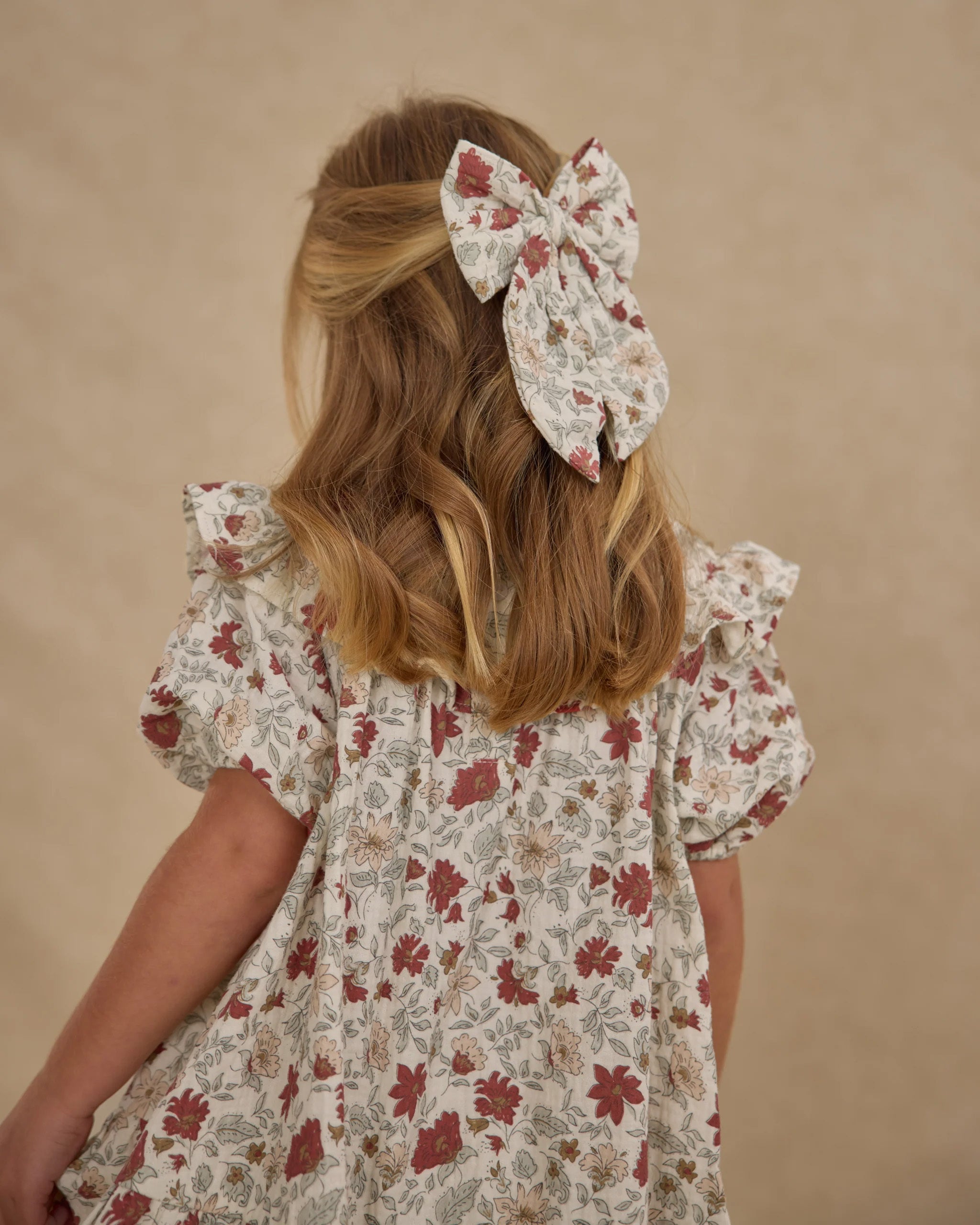 Oversized Bow || Holiday Floral - Rylee + Cru | Kids Clothes | Trendy Baby Clothes | Modern Infant Outfits |