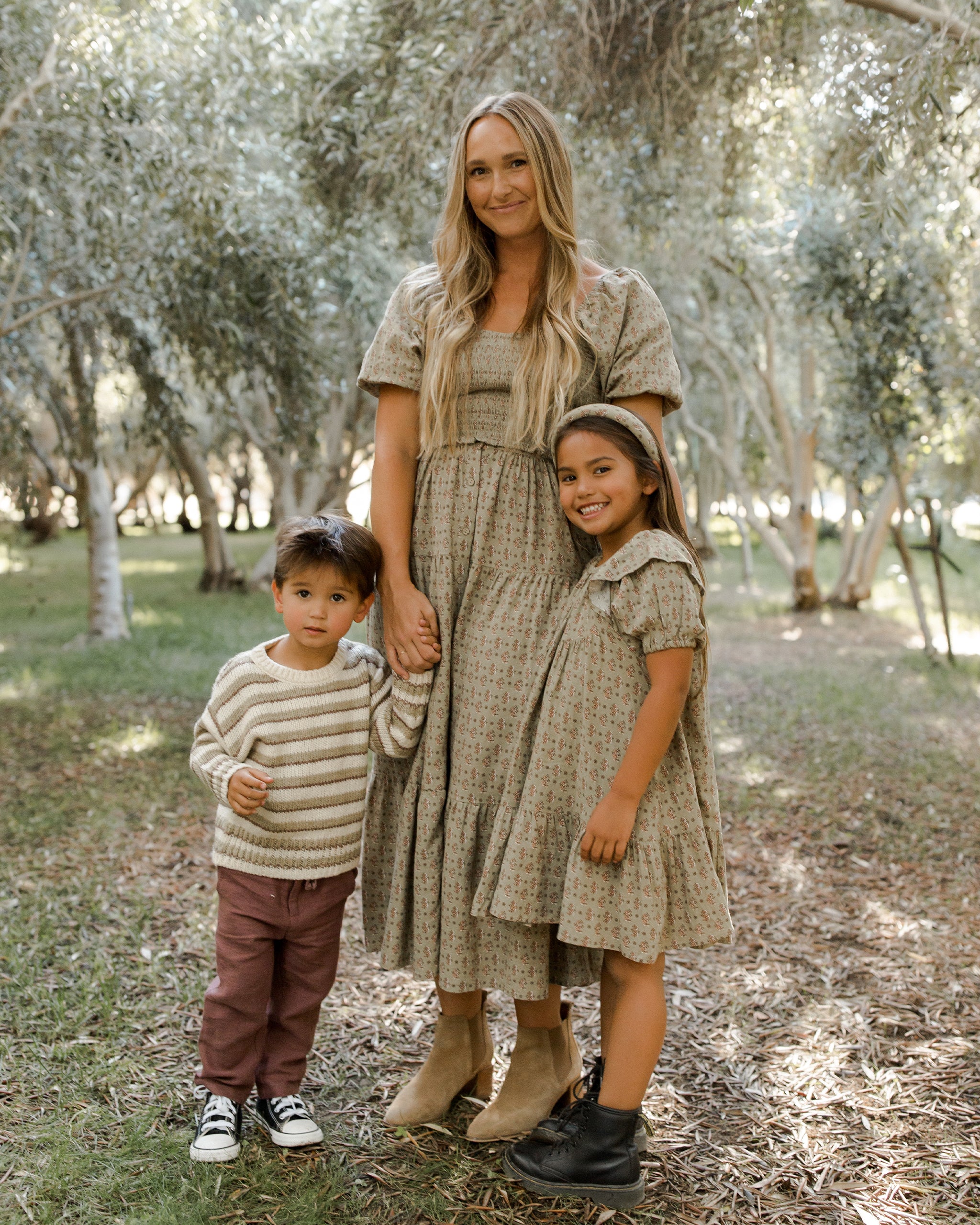 Long Chore Coat || Blossom Embroidery, 6-7Y at Rylee + Cru