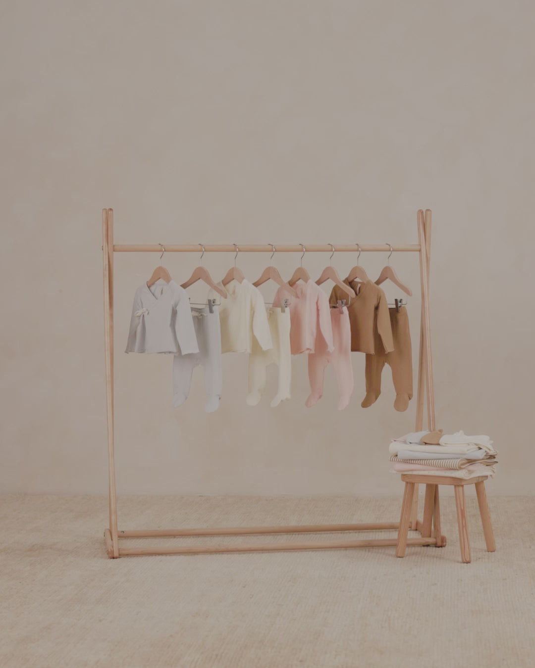 Wrap Top + Footed Pant Set || Honey