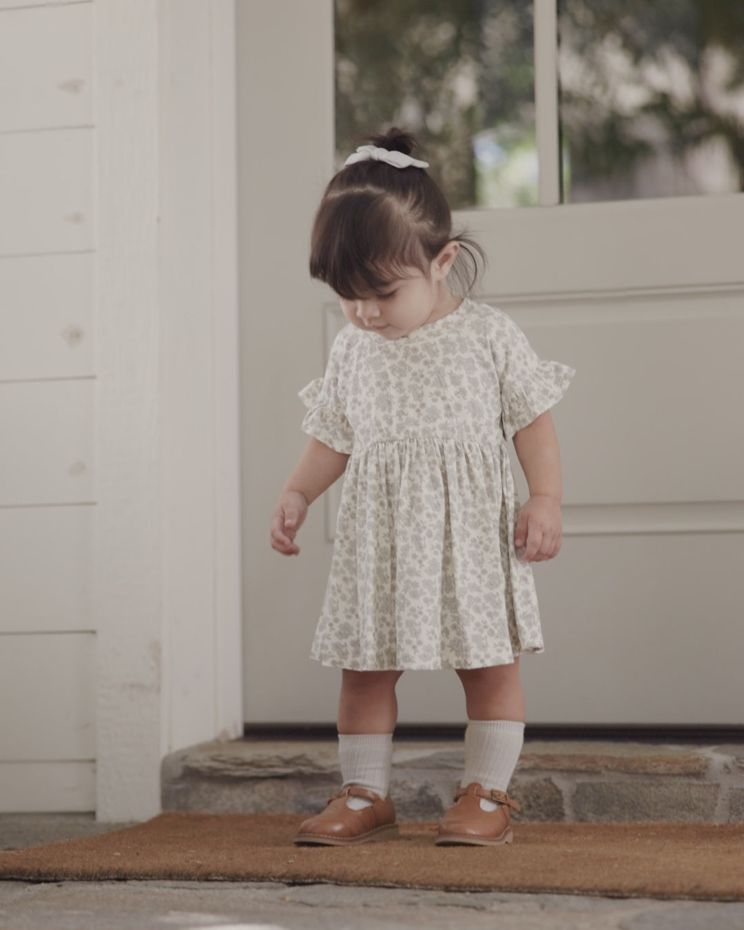 Bamboo Babydoll Dress Blue Floral